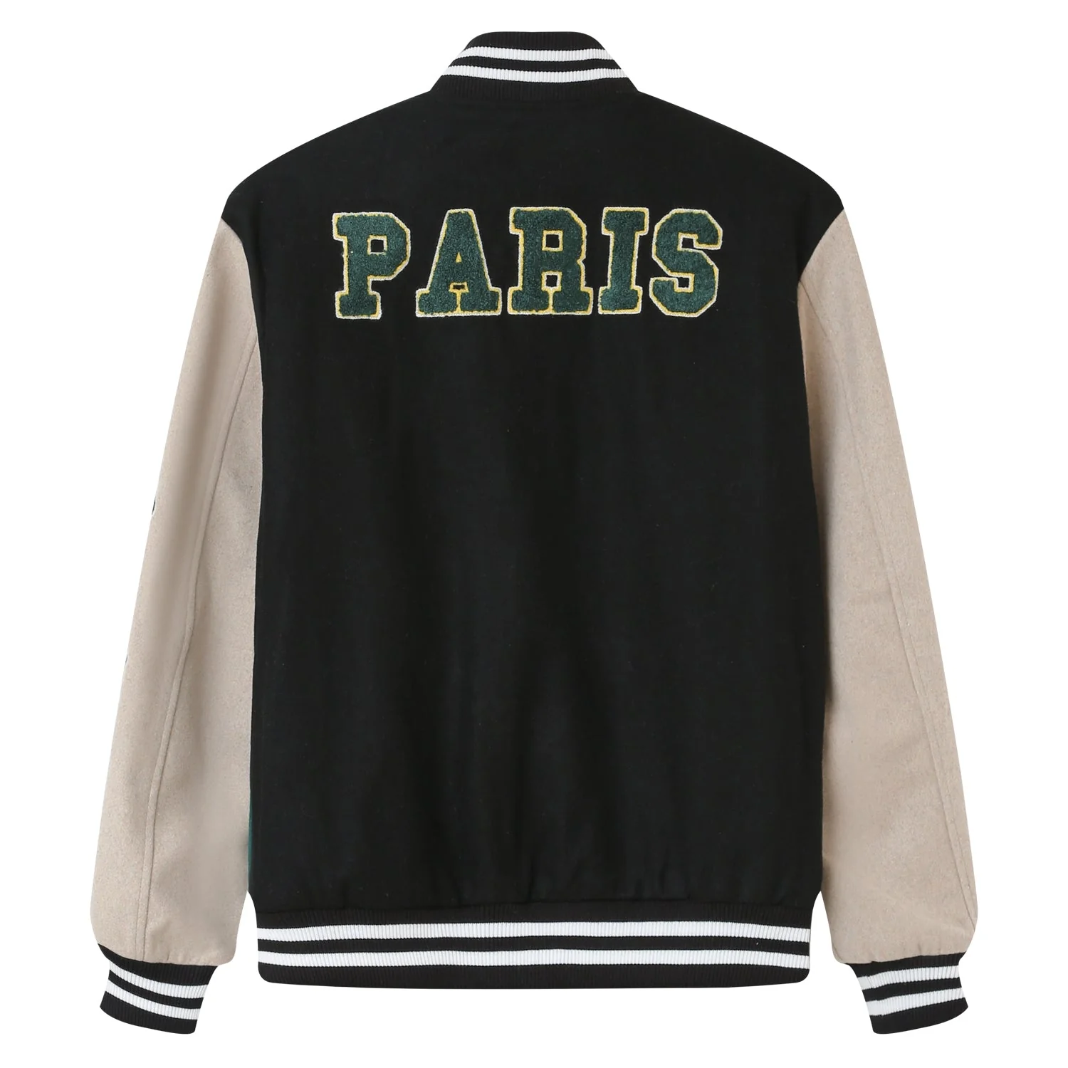 Veste universitaire bicolore Noir - Image 7