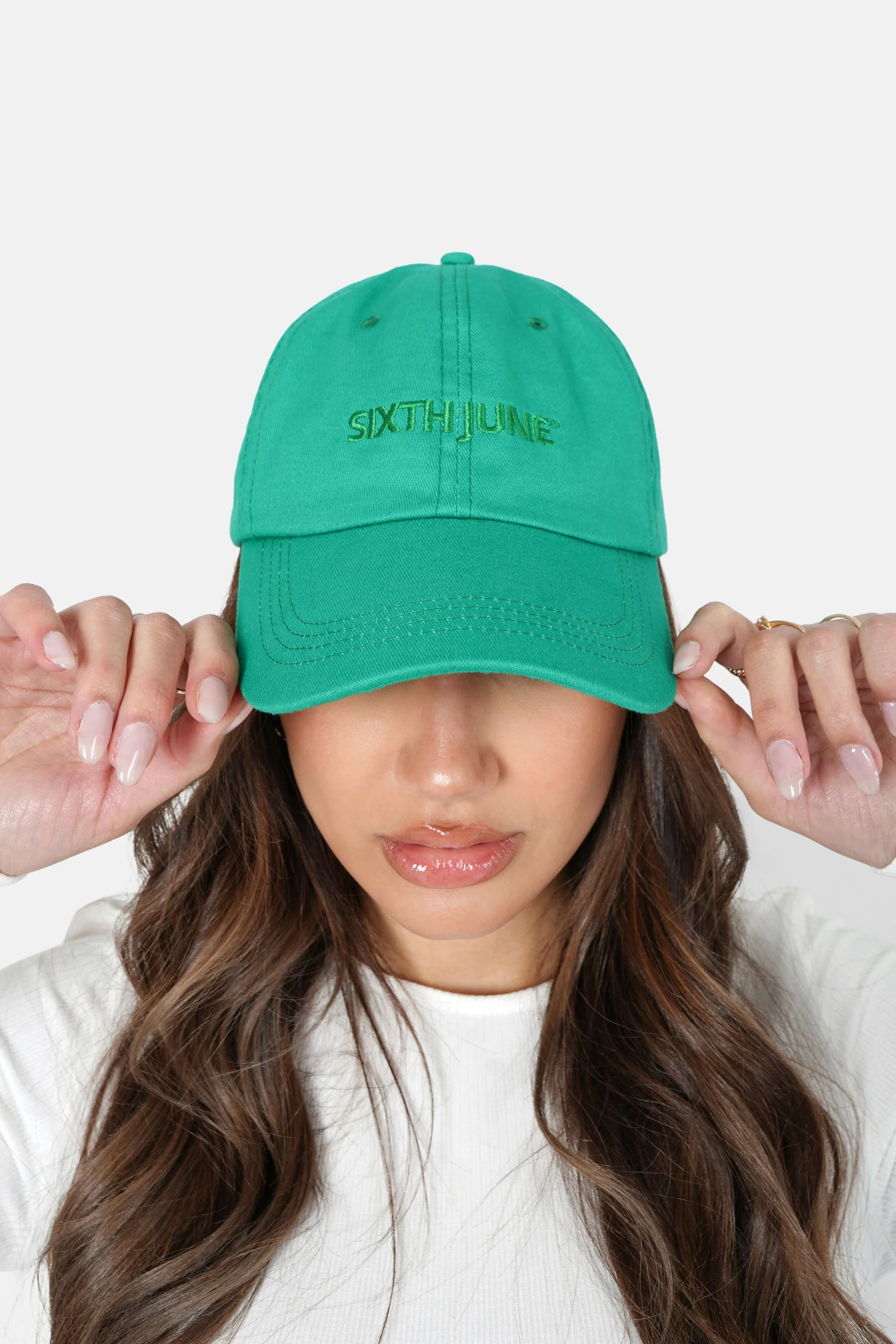 Casquette logo brodé Vert - Image 5