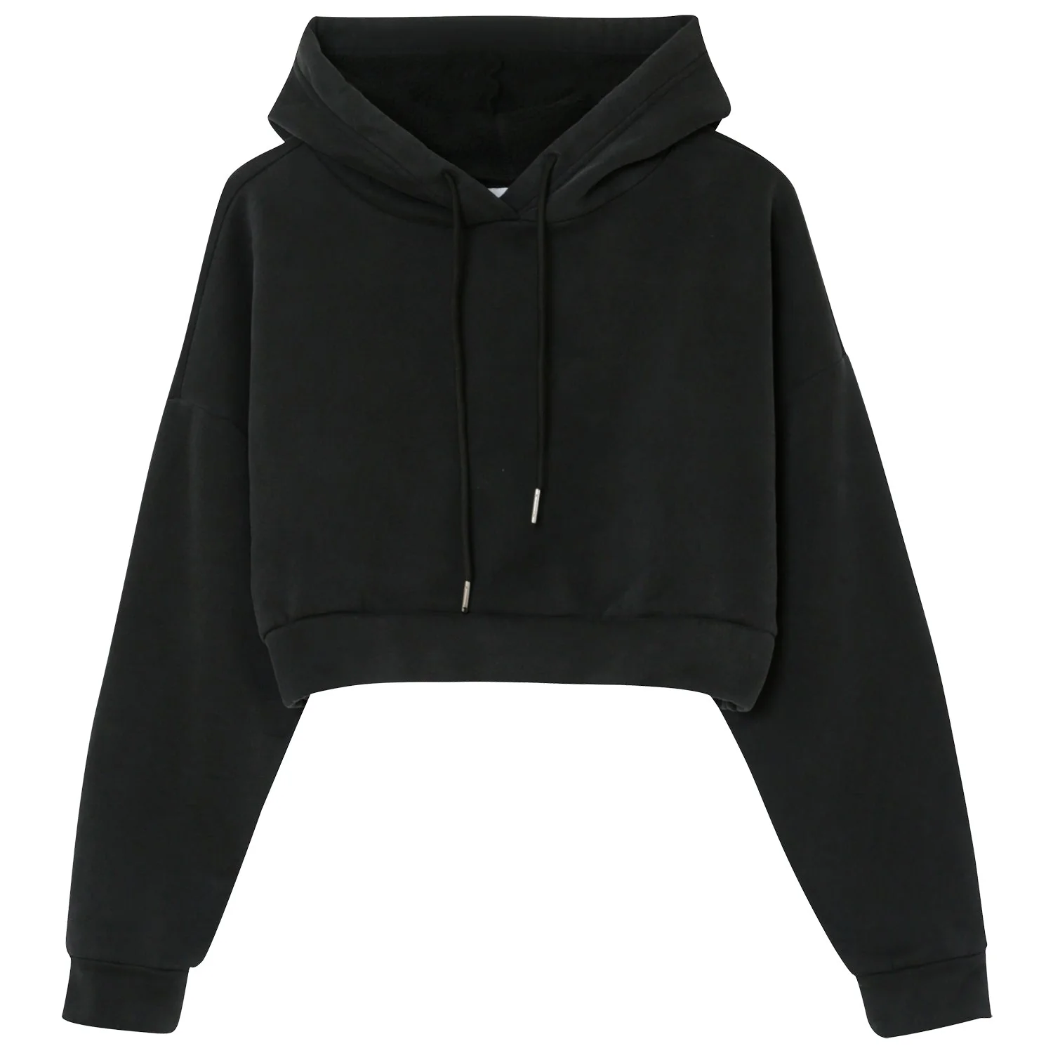 Sweat capuche court logo Noir - Image 7