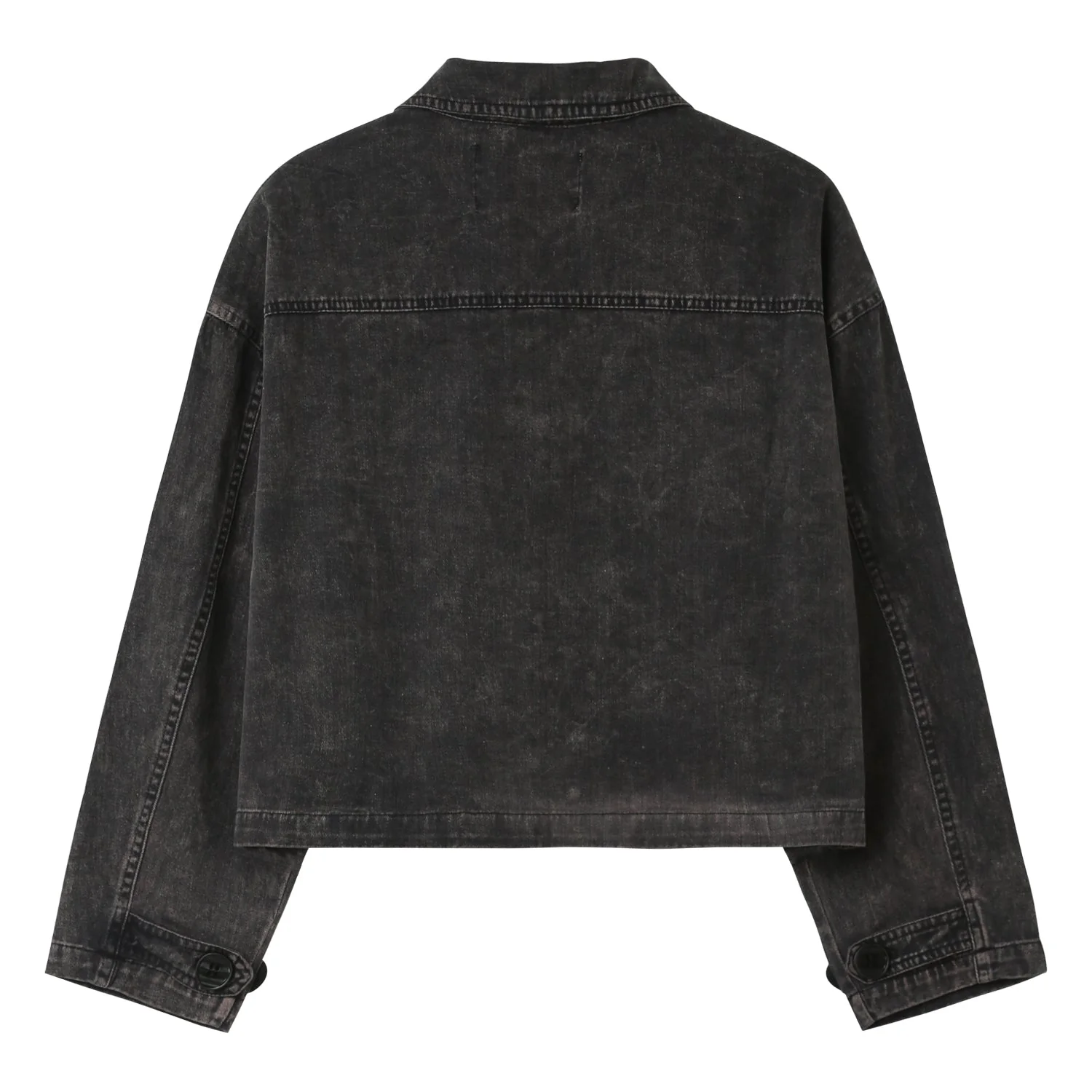 Veste délavée poches Noir - Image 7