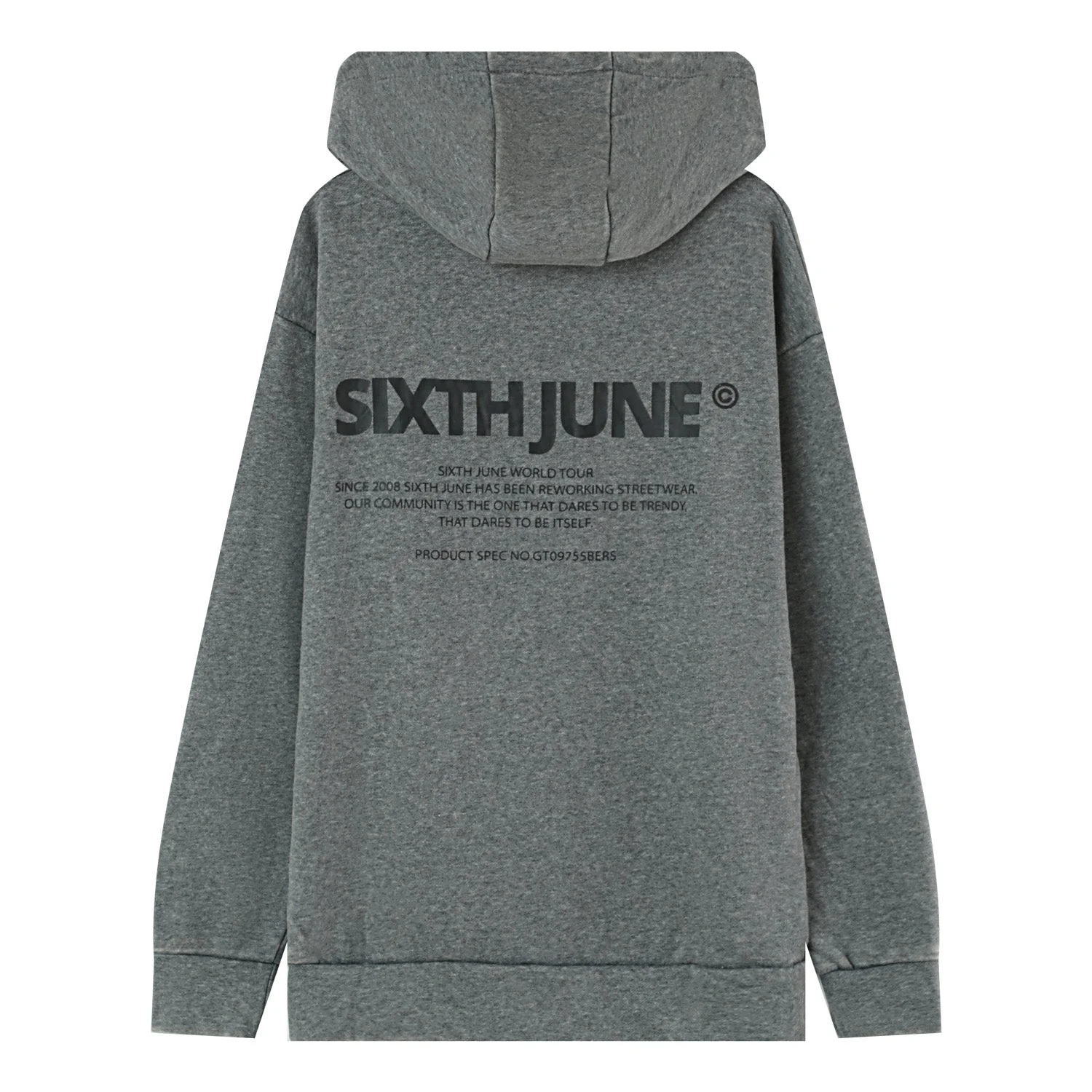 Gilet zippé capuche logo Gris foncé - Image 6