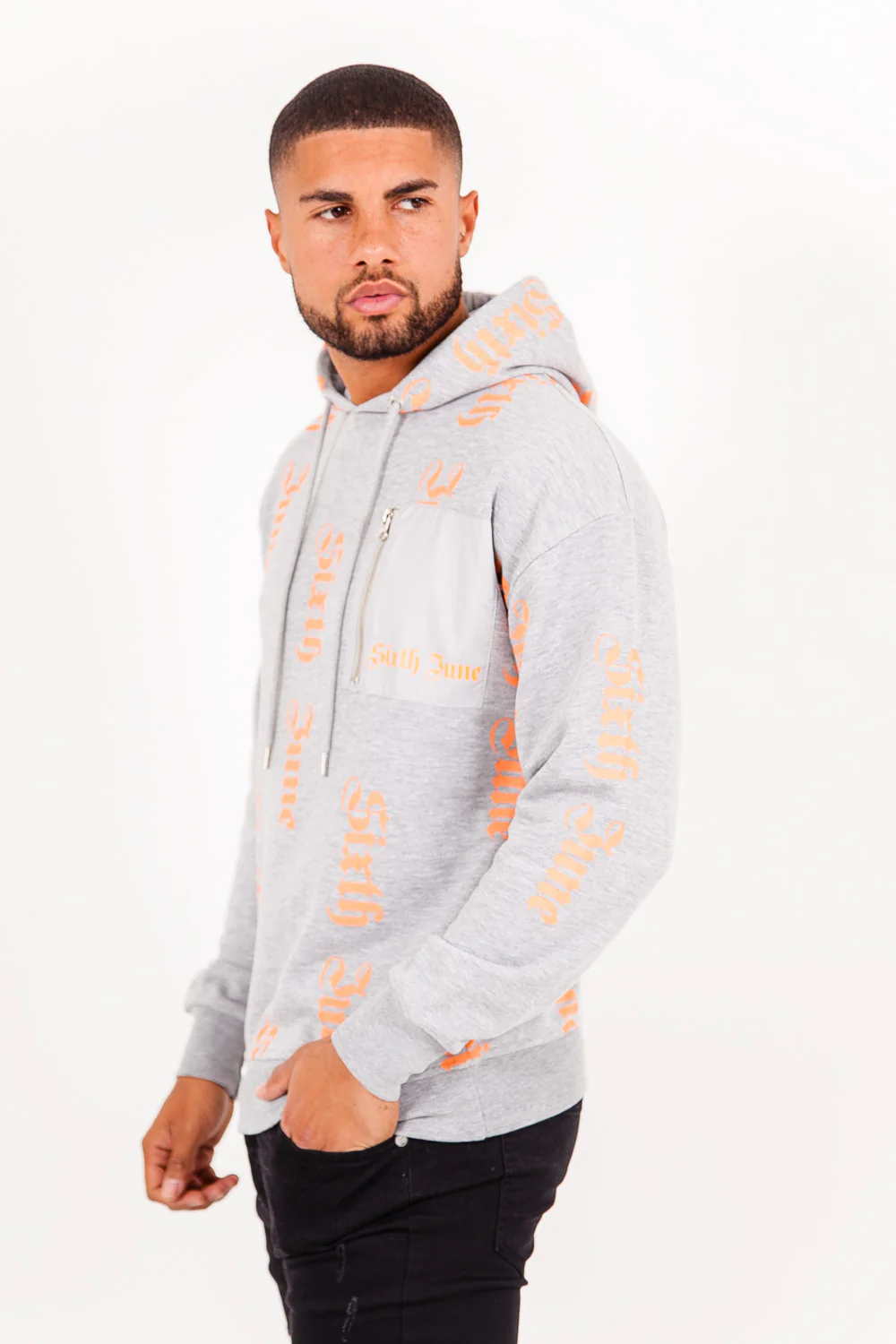 Sweatshirt all over gothique gris - Image 3