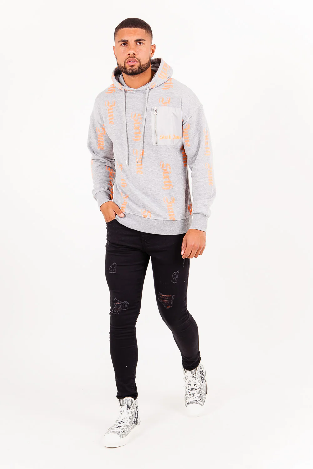 Sweatshirt all over gothique gris - Image 6