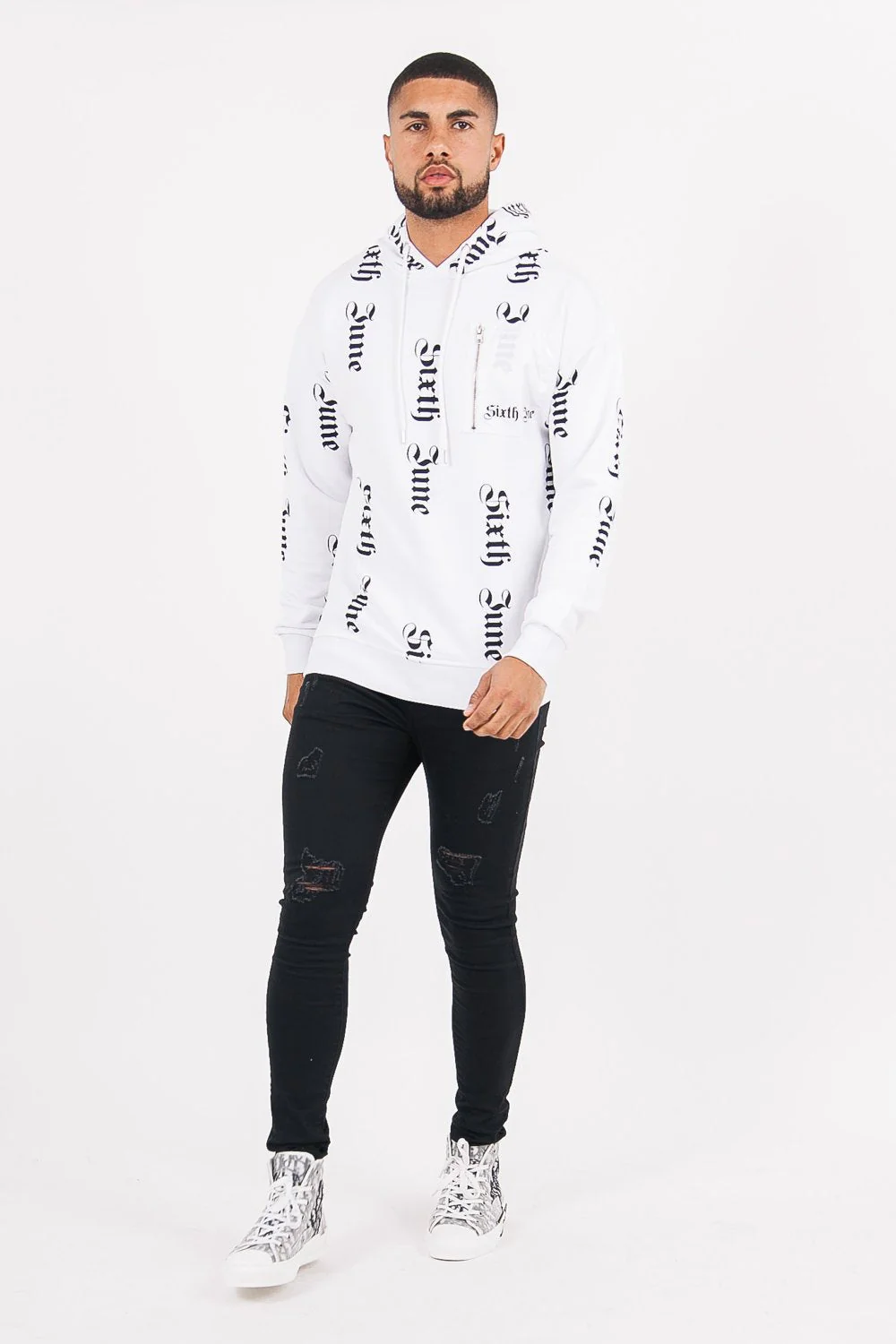 Sweatshirt all over gothique Blanc - Image 2