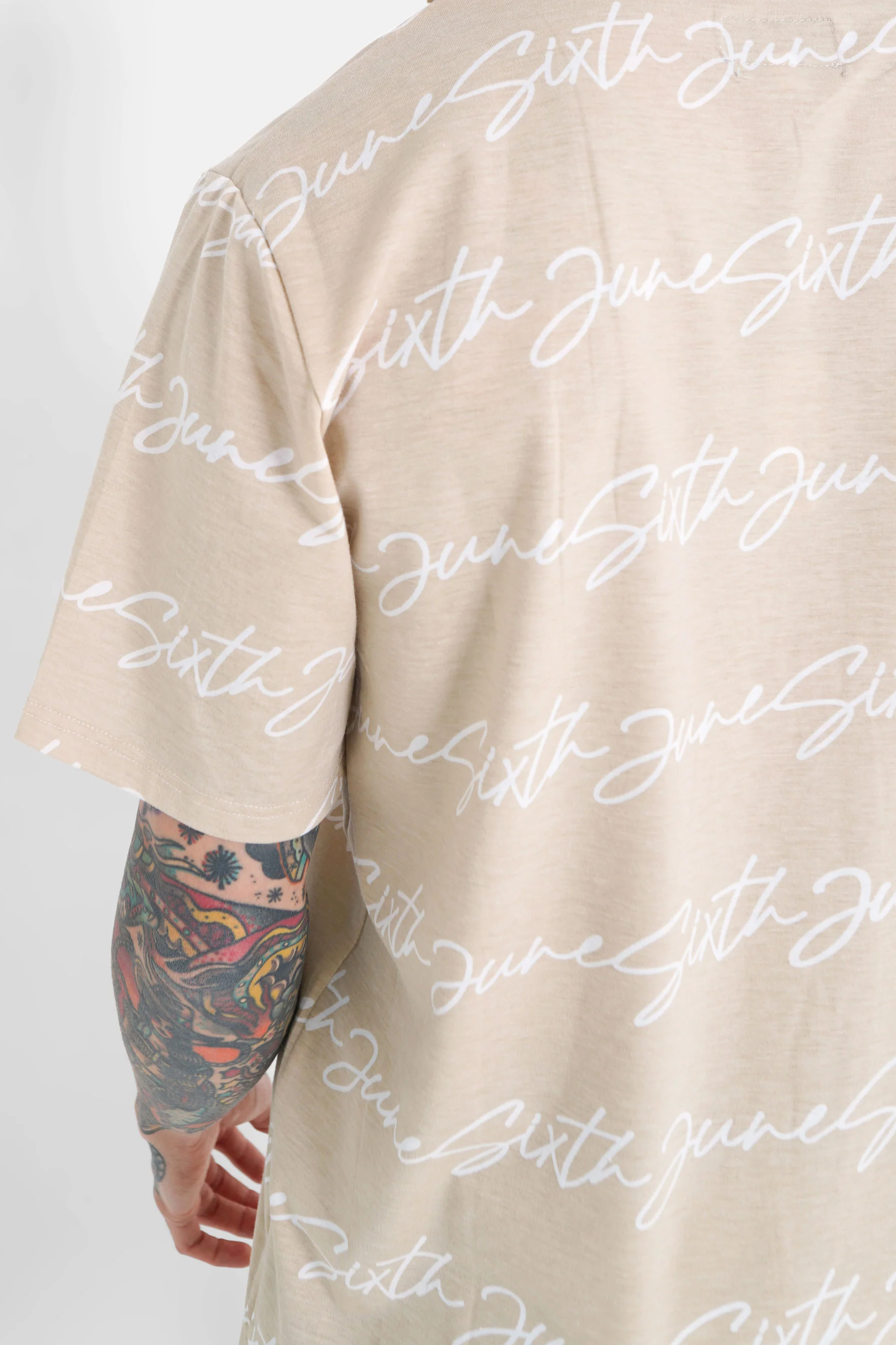 T-shirt logo signature Beige - Image 3