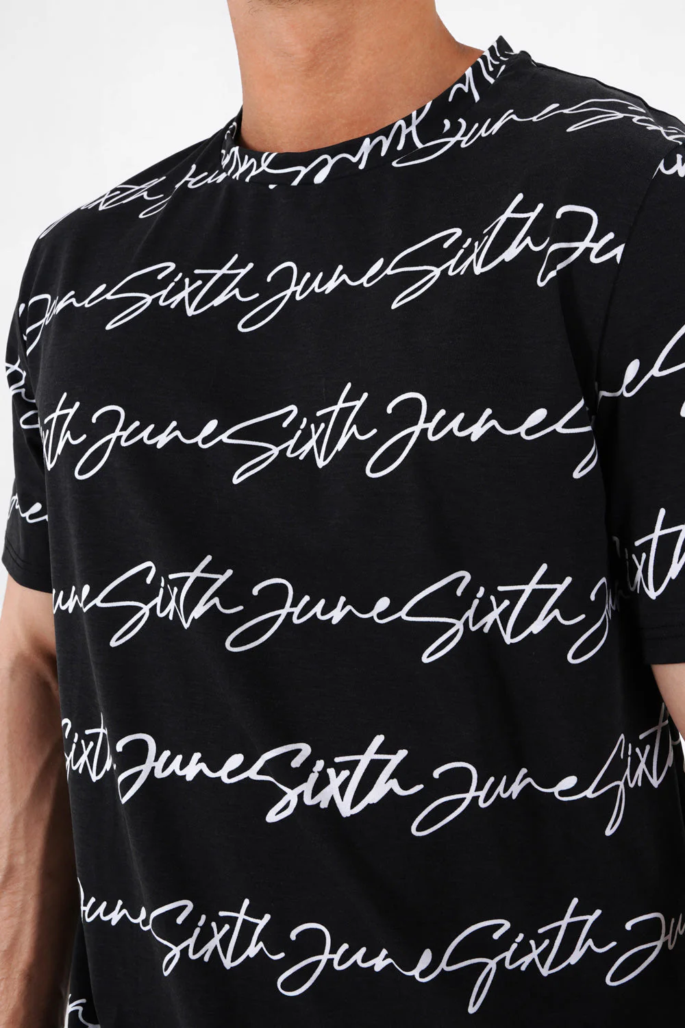 T-shirt logo signature Noir - Image 3