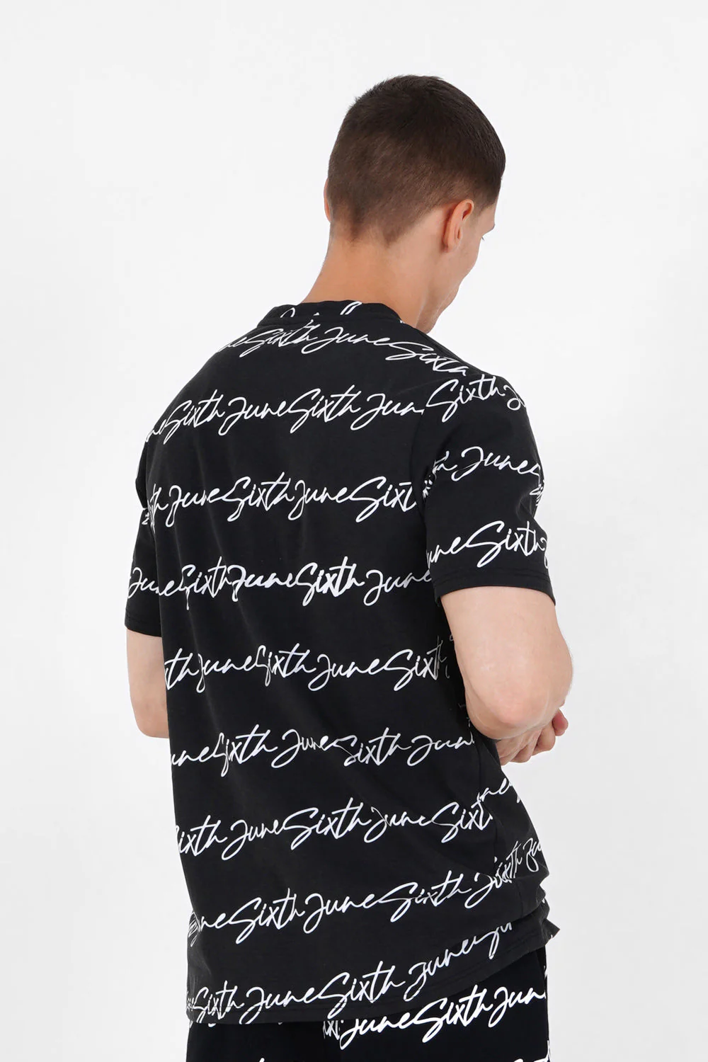 T-shirt logo signature Noir - Image 5