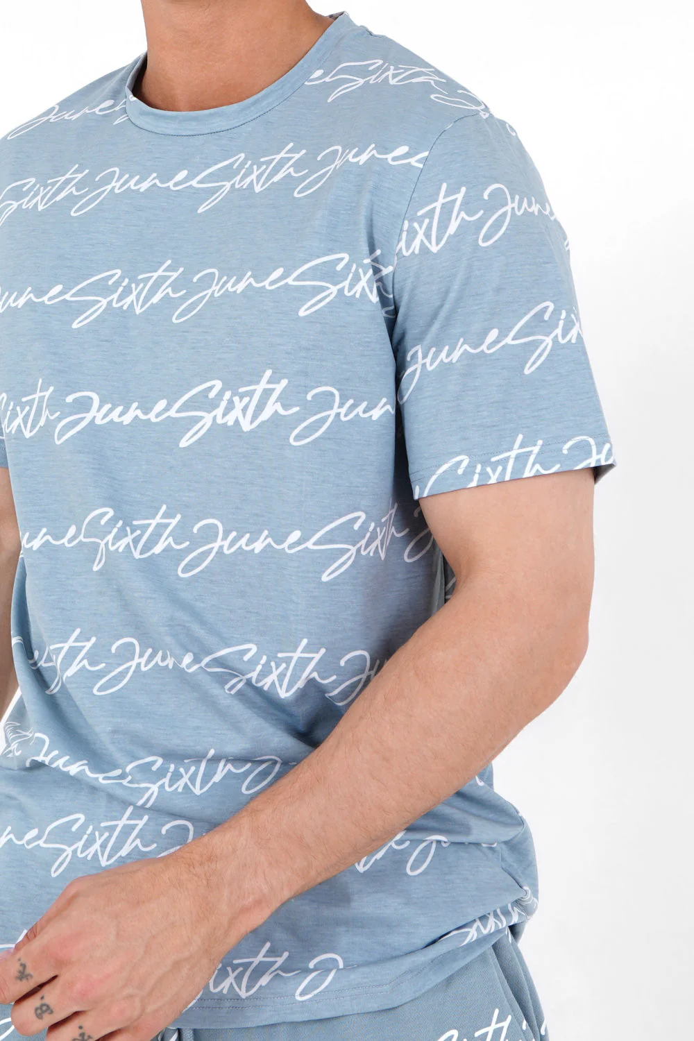 T-shirt logo signature Bleu clair - Image 3