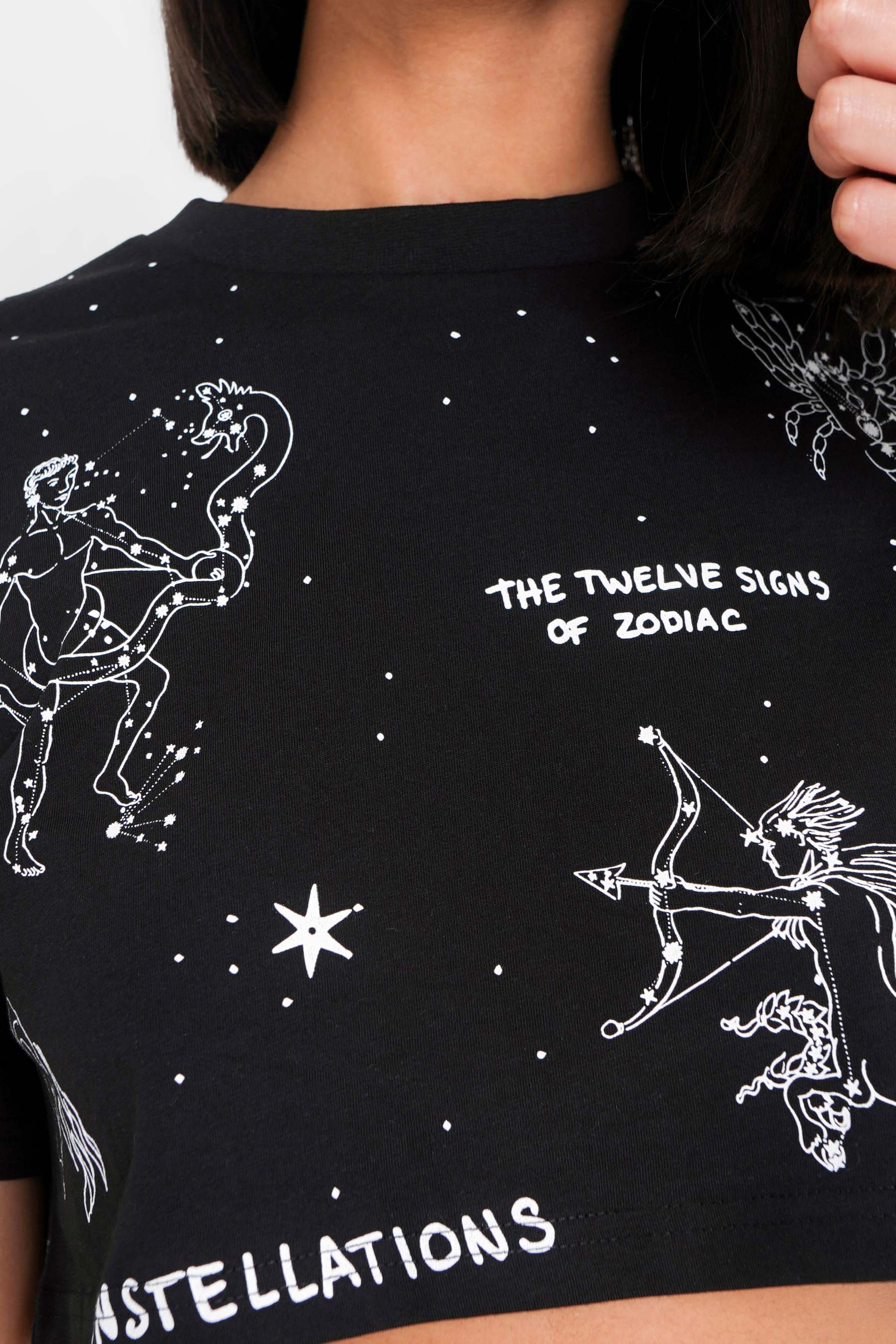 T-shirt court Astrologie Noir - Image 3