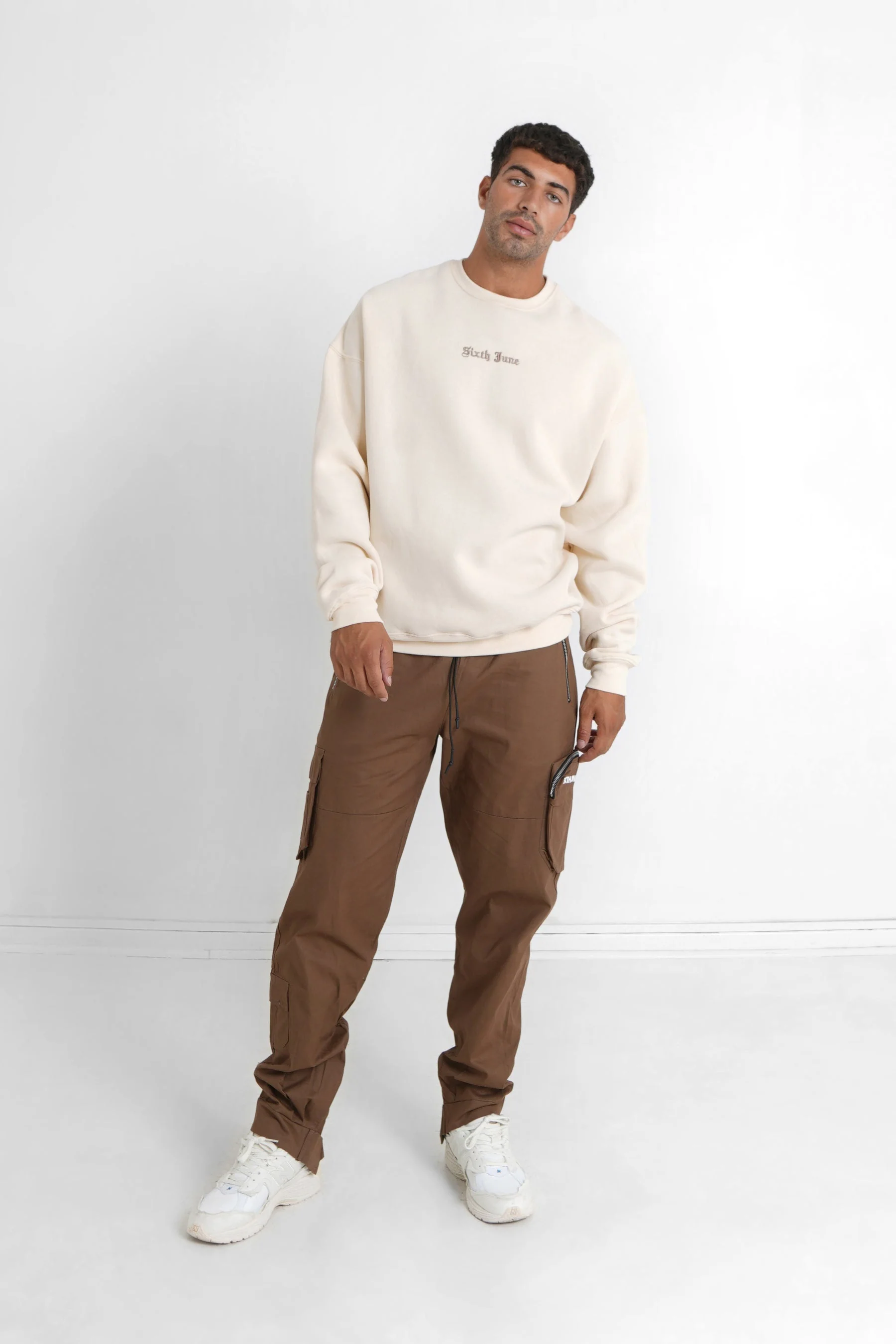 Pantalon cargo zip Marron foncé - Image 2