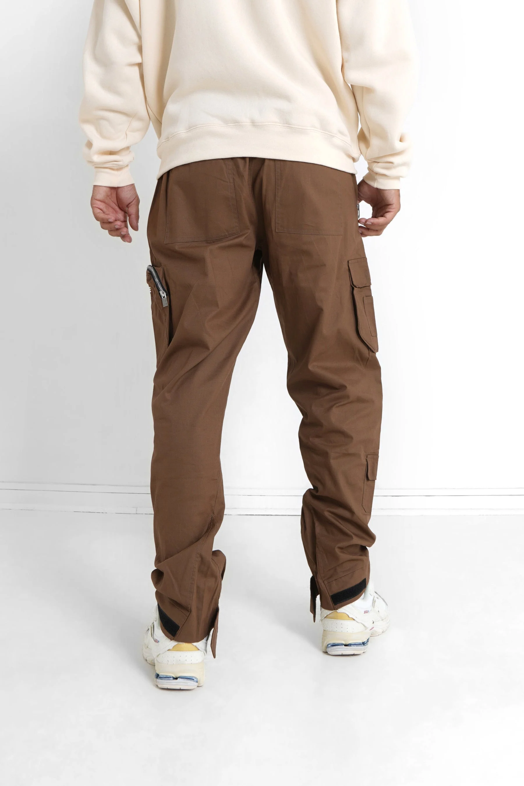 Pantalon cargo zip Marron foncé - Image 5
