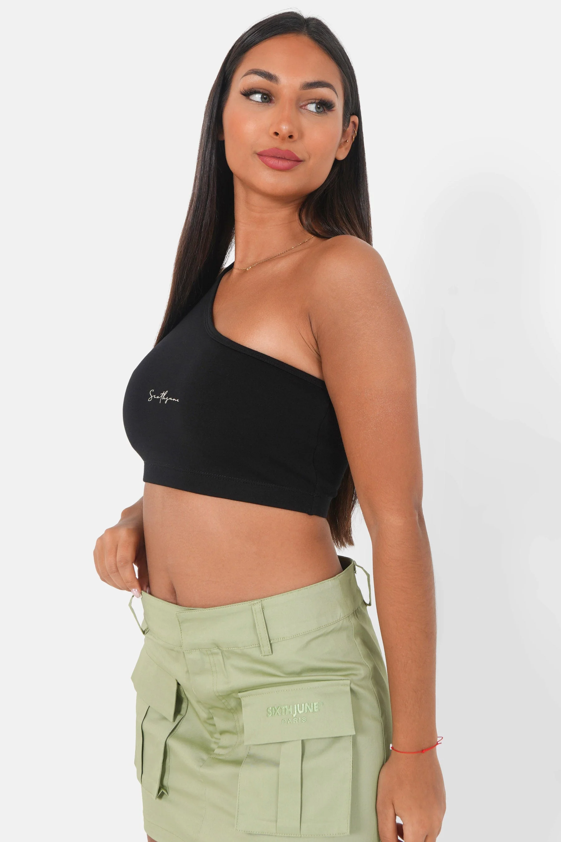 Top asymétrique Noir - Image 4