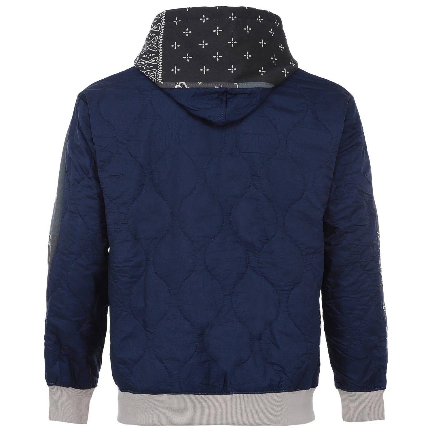 Gilet zippé bandana bicolore Gris - Image 7