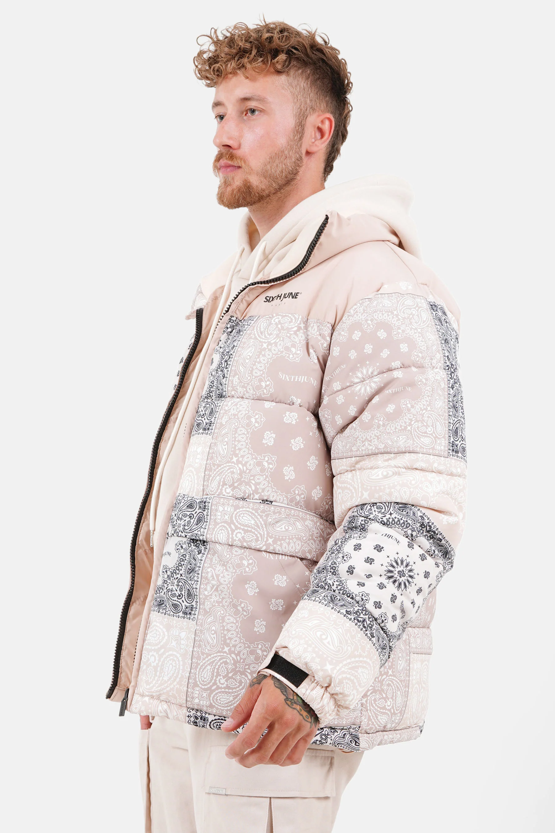 PATCHWORK bandana puffer jacket - Image 4