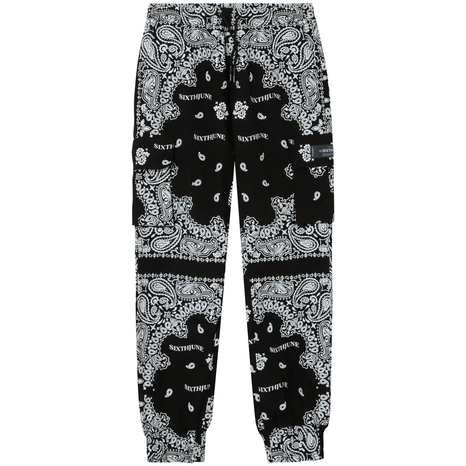 Pantalon bandana poches Noir - Image 6