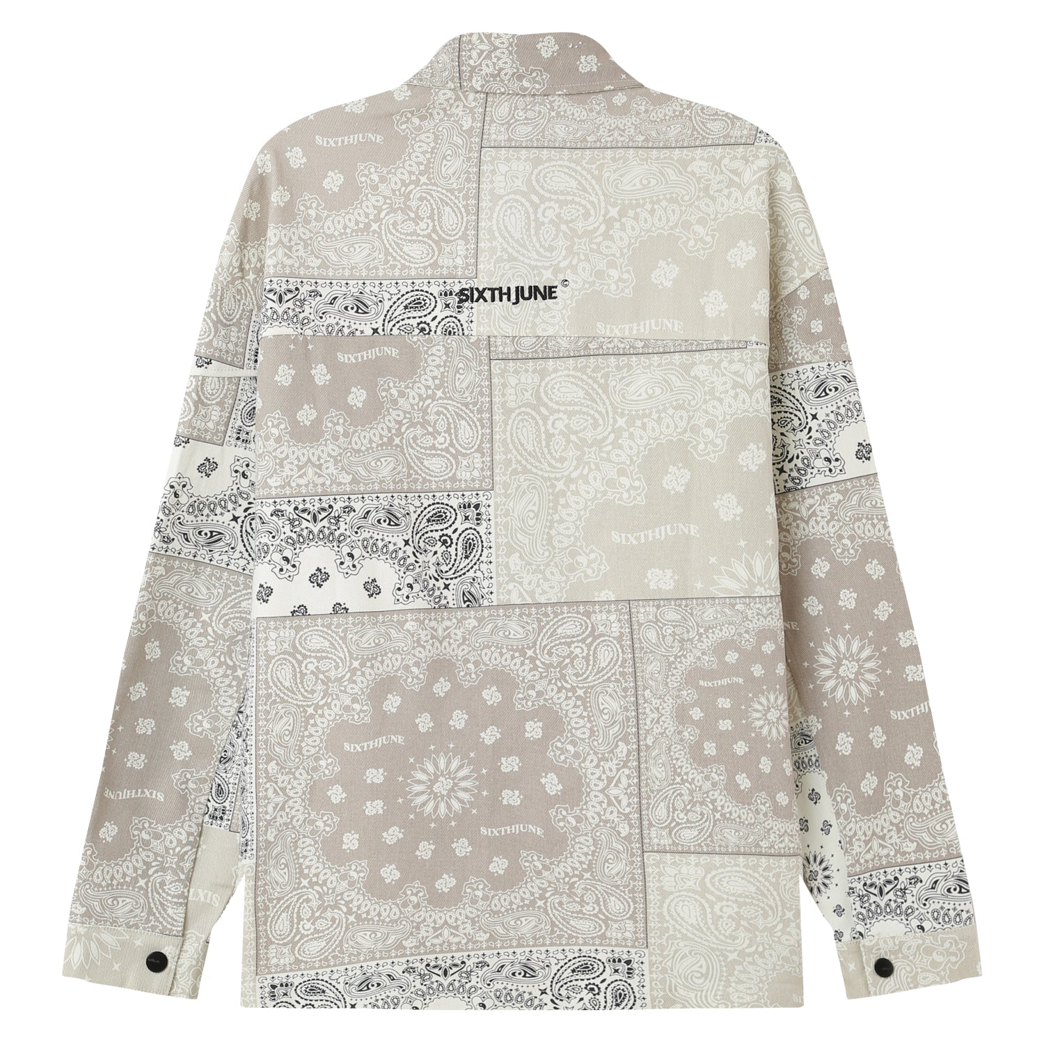 Chemise cargo bandana patchwork Beige - Image 8