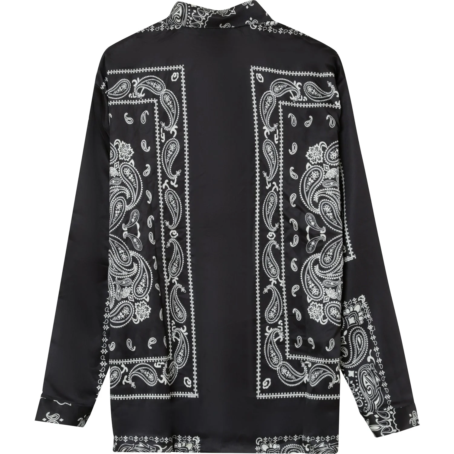 Chemise bandana fluide Noir - Image 7