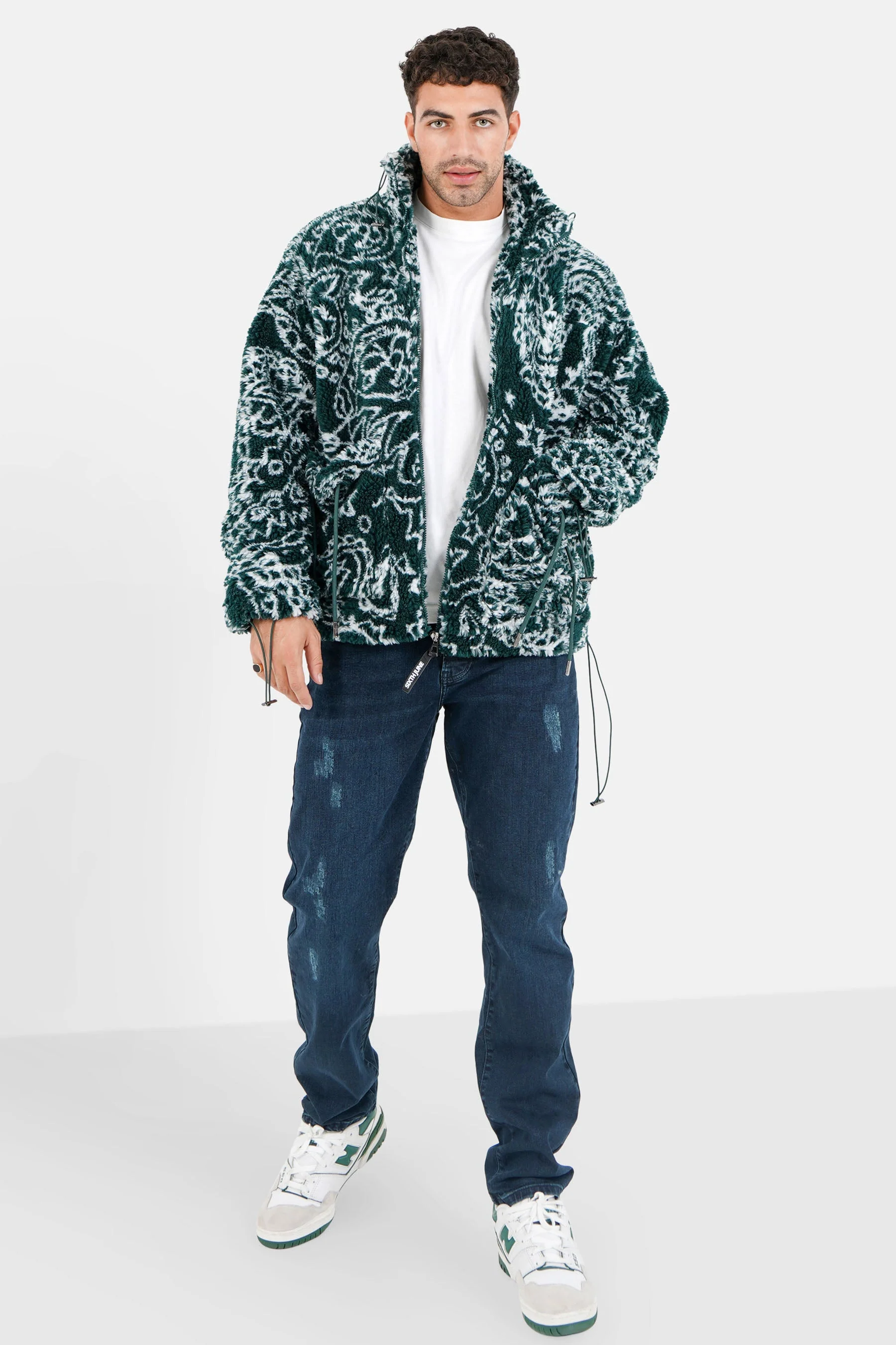 Veste bandana polaire Vert - Image 2
