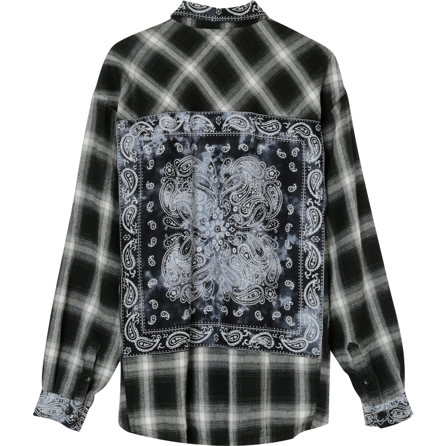 Chemise tartan bandana Noir - Image 7