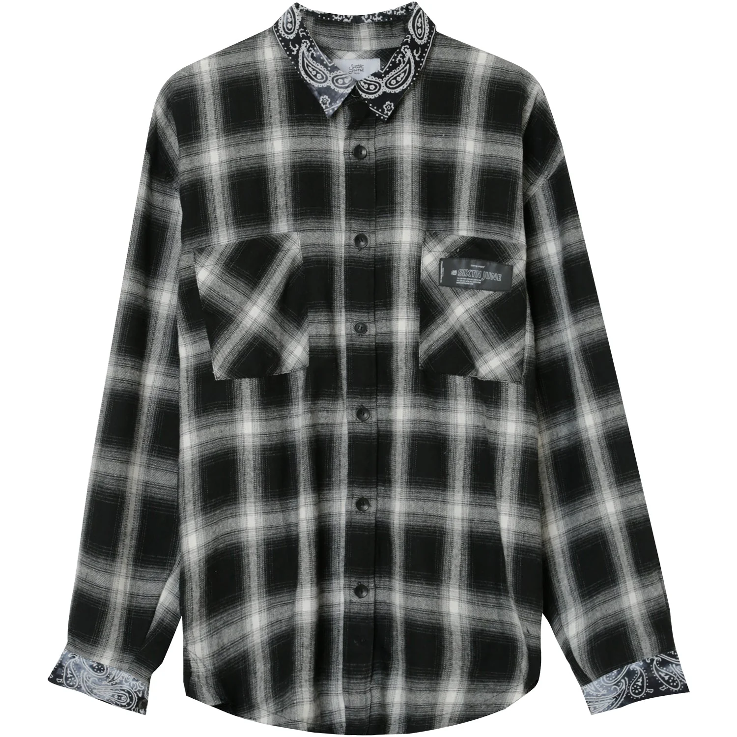 Chemise tartan bandana Noir - Image 8