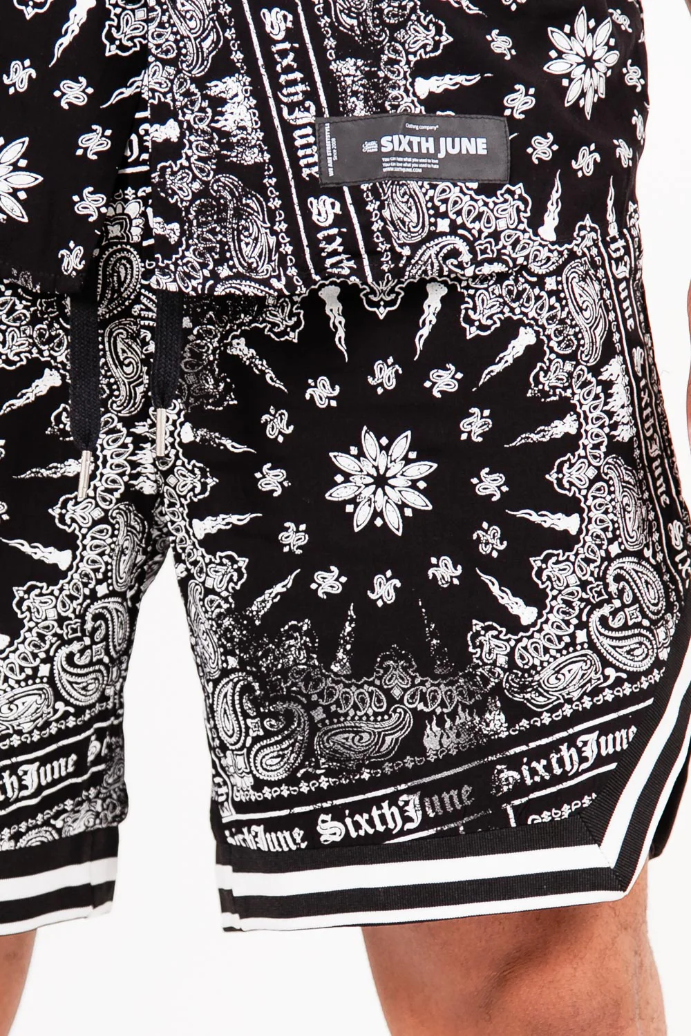 Short imprimé bandana all-over Noir - Image 3