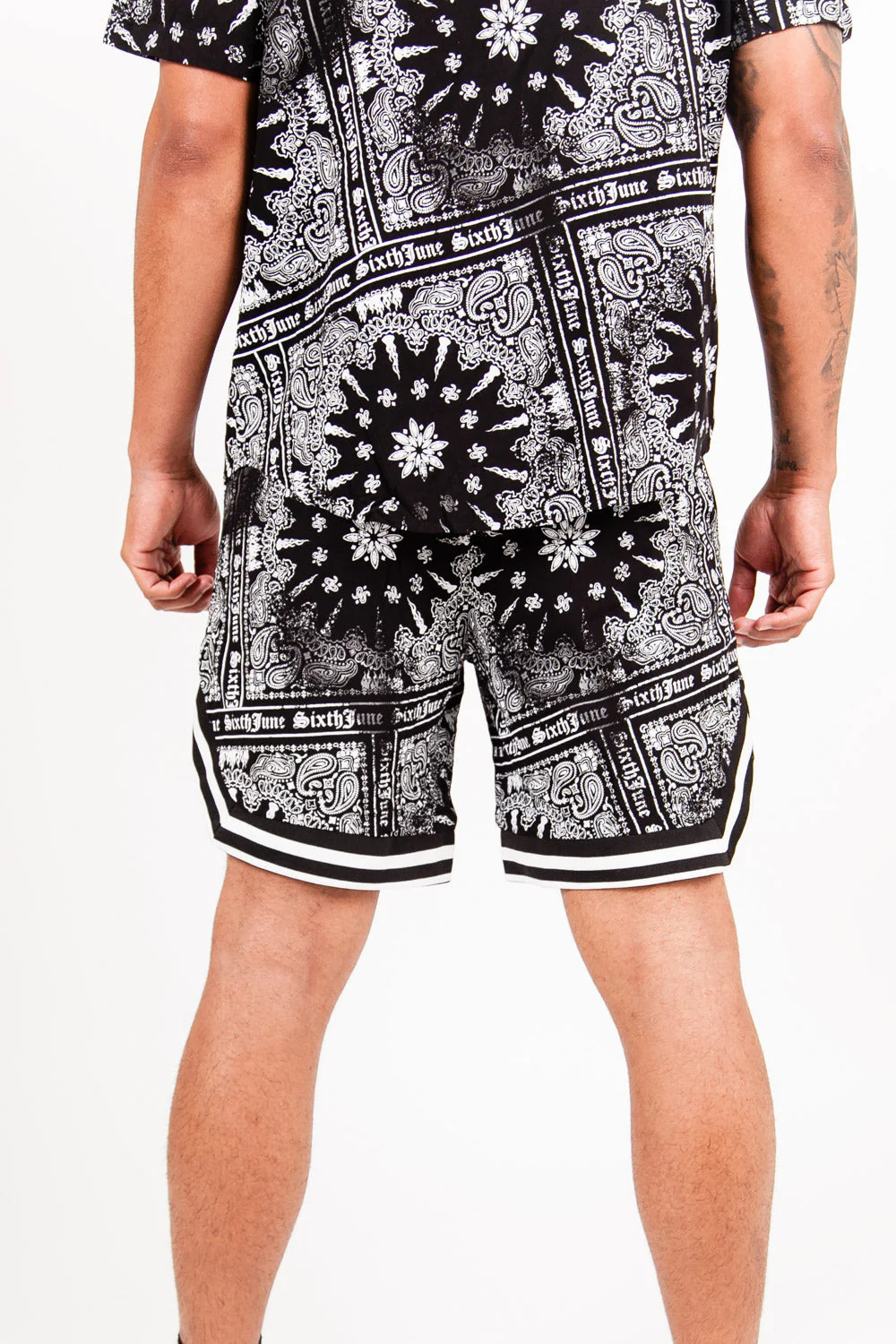 Short imprimé bandana all-over Noir - Image 4
