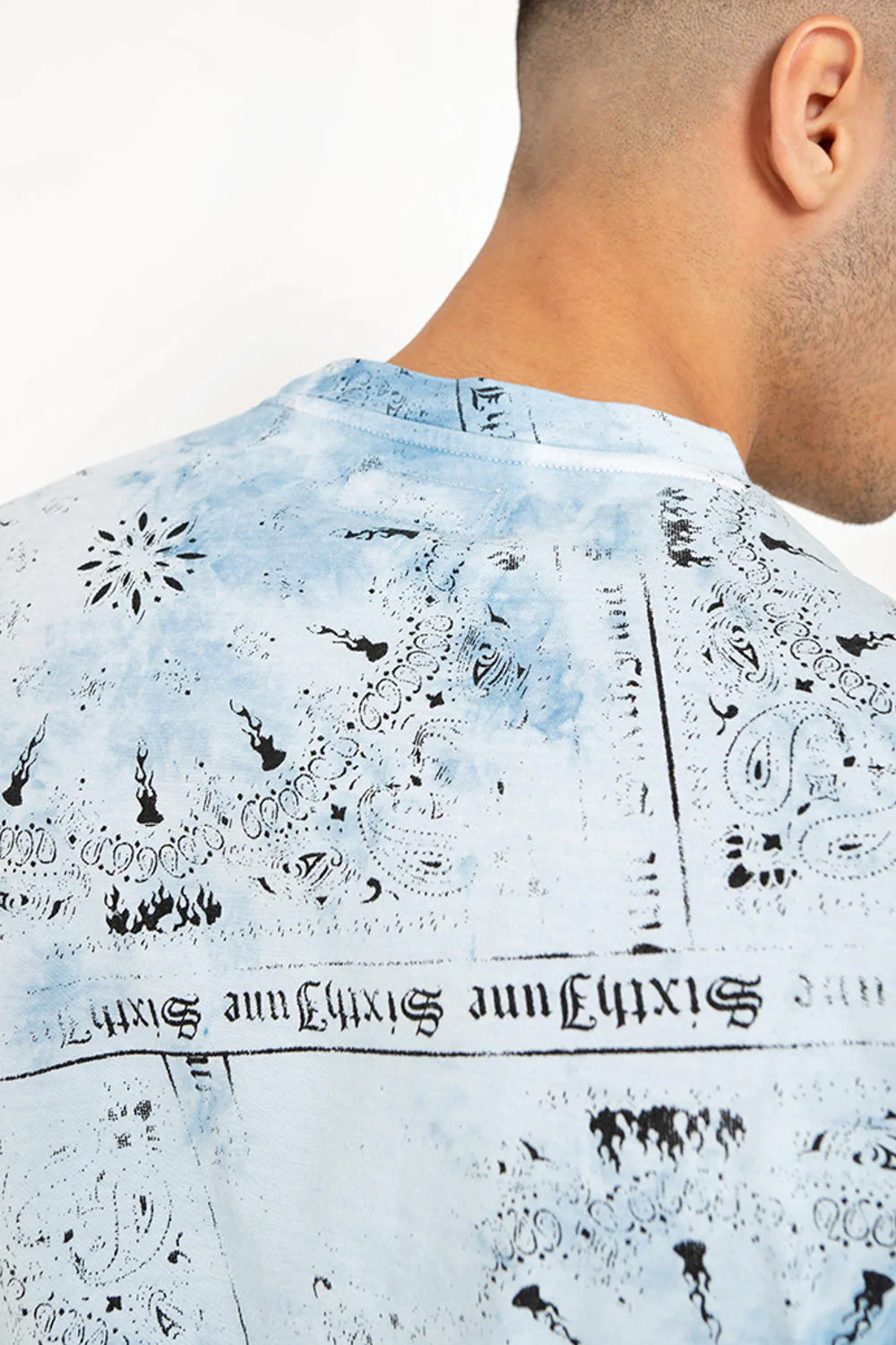 T-shirt tie dye bandana Bleu - Image 3