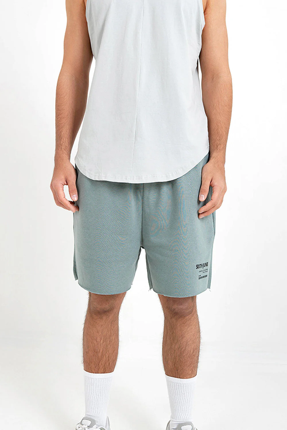 Short barcode bords francs Vert foncé