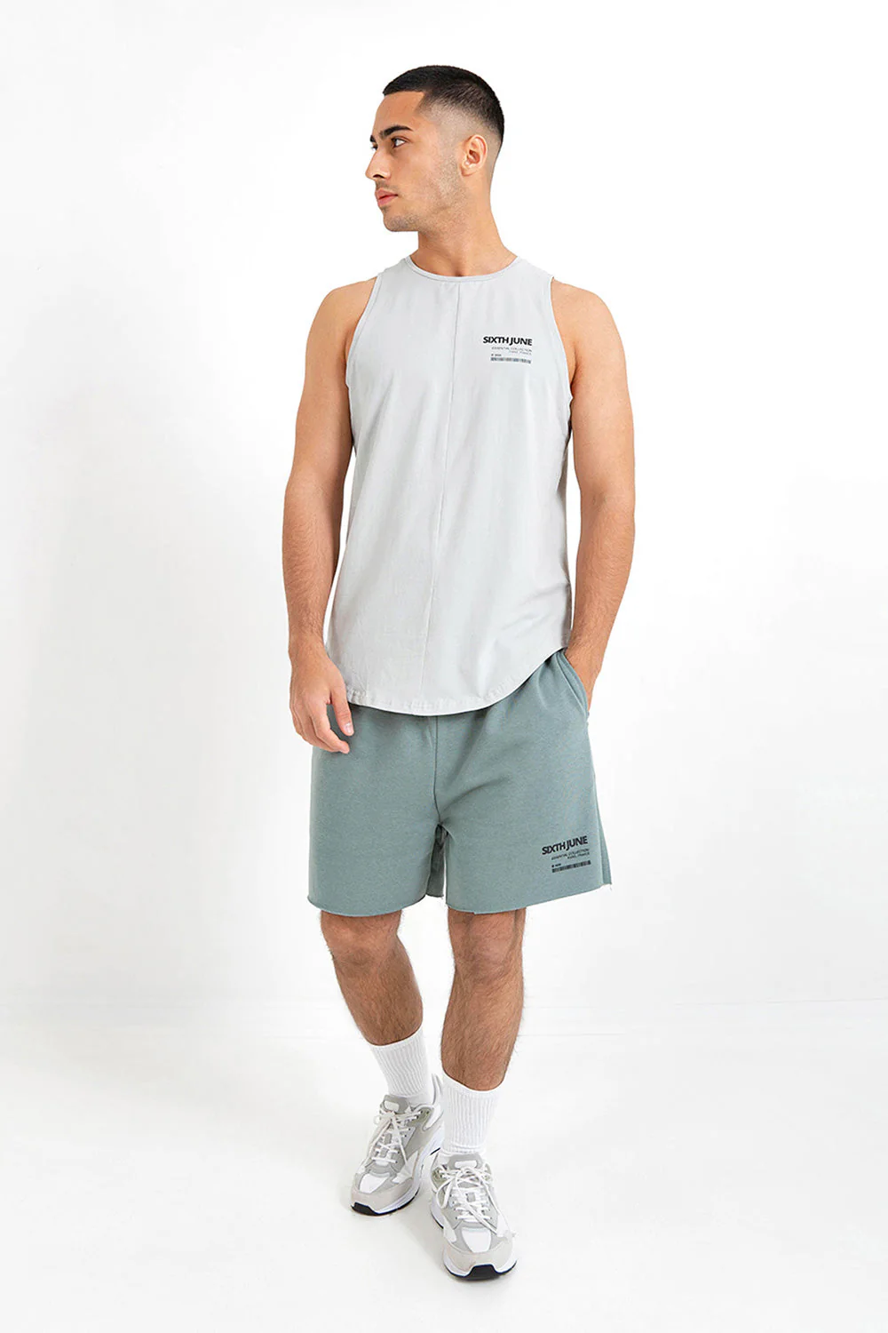 Short barcode bords francs Vert foncé - Image 2