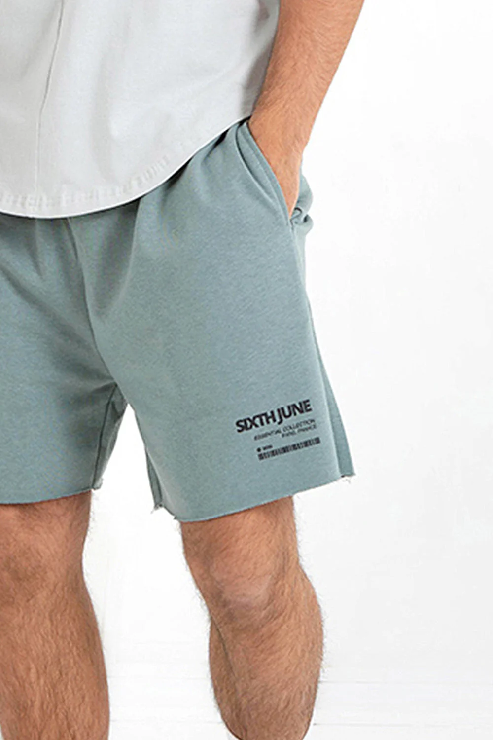 Short barcode bords francs Vert foncé - Image 3