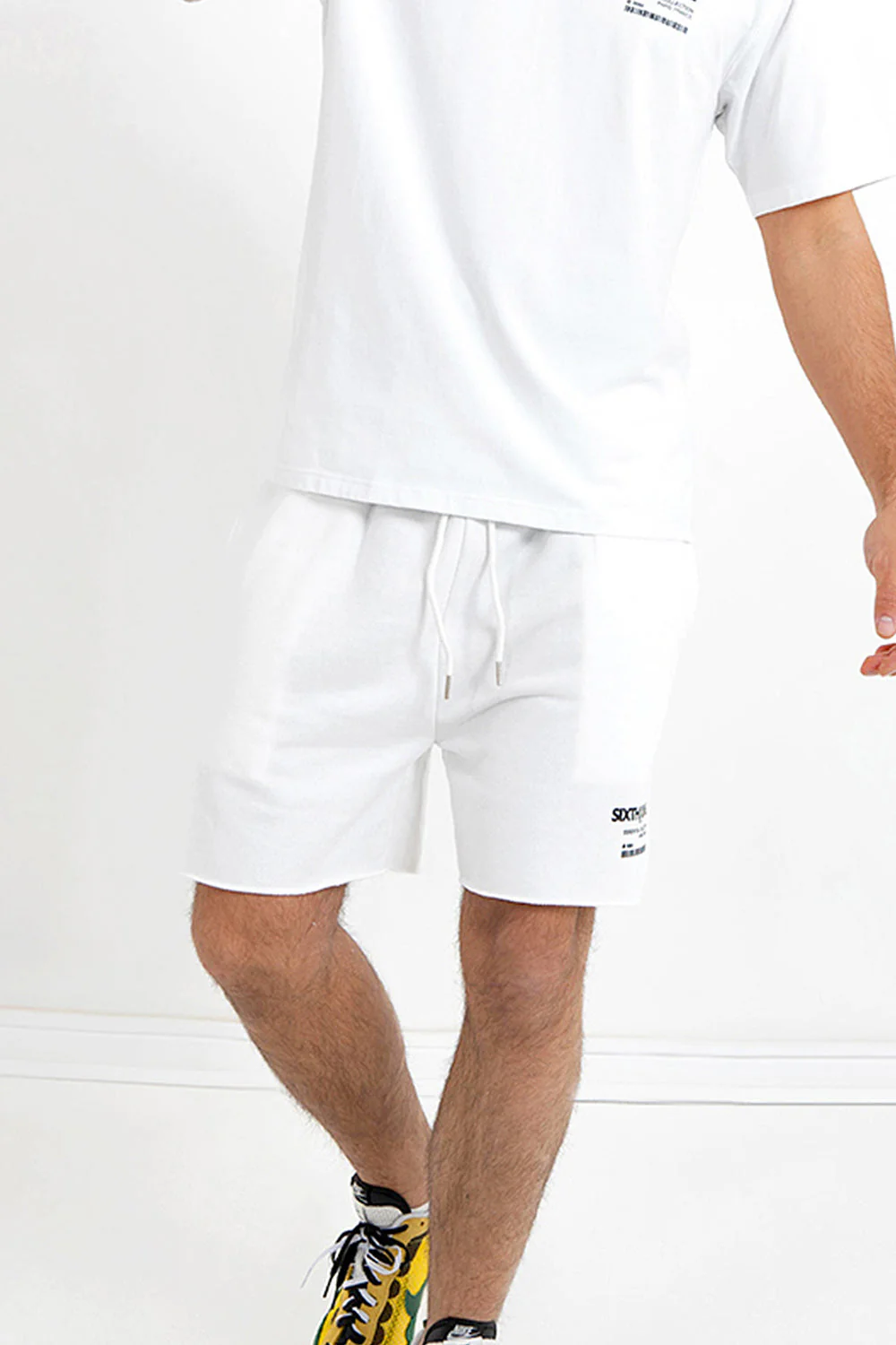 Short barcode bords francs Blanc
