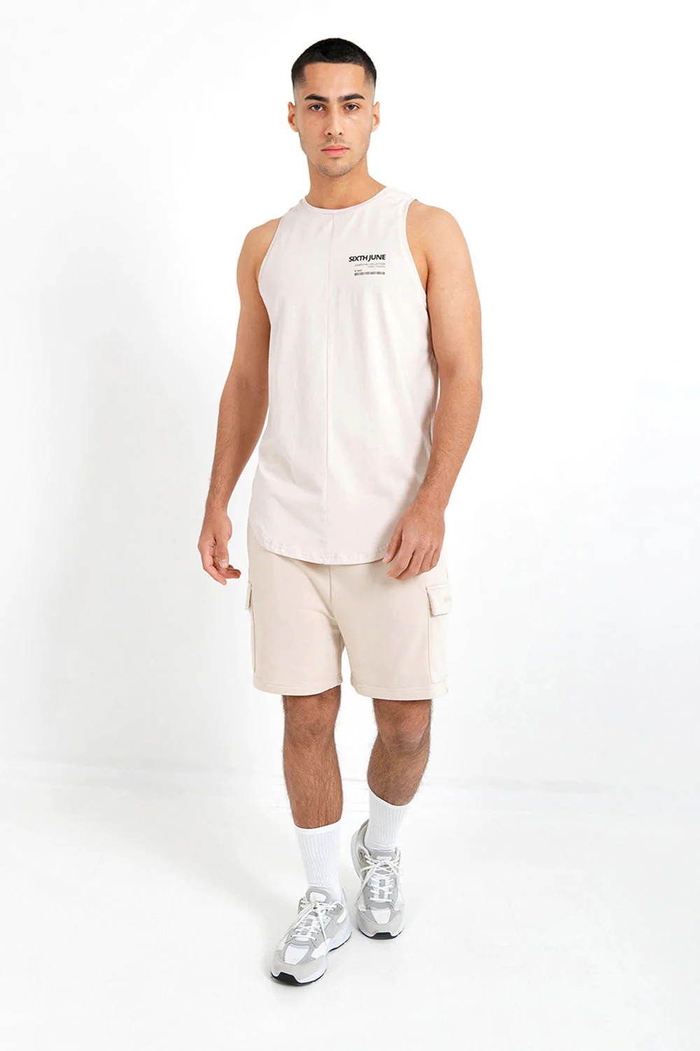 Débardeur barcode Beige - Image 2