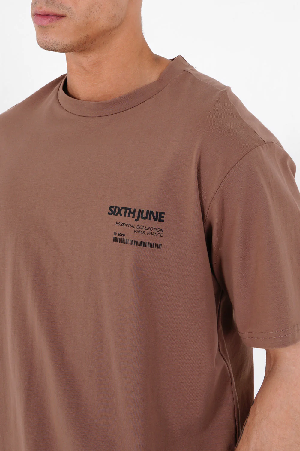 T-shirt barcode Marron - Image 3