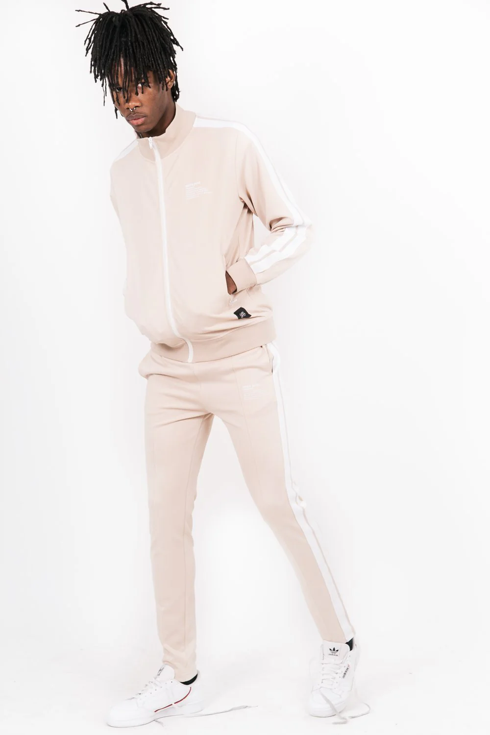 Bas survêtement trackpant beige - Image 2