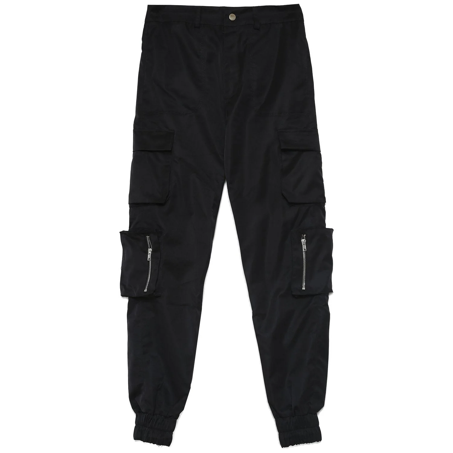 Pantalon cargo zip noir - Image 2