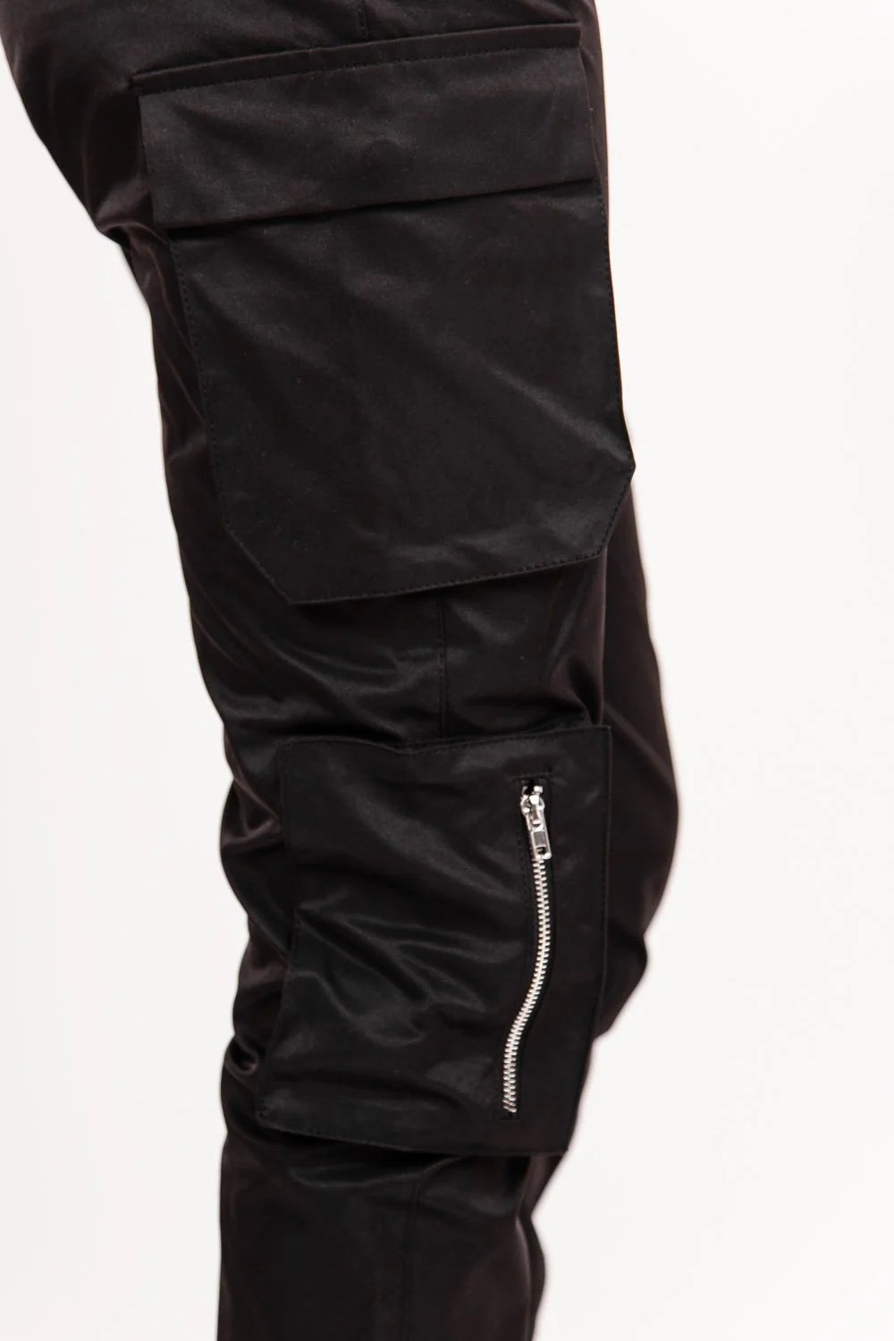 Pantalon cargo zip noir - Image 3