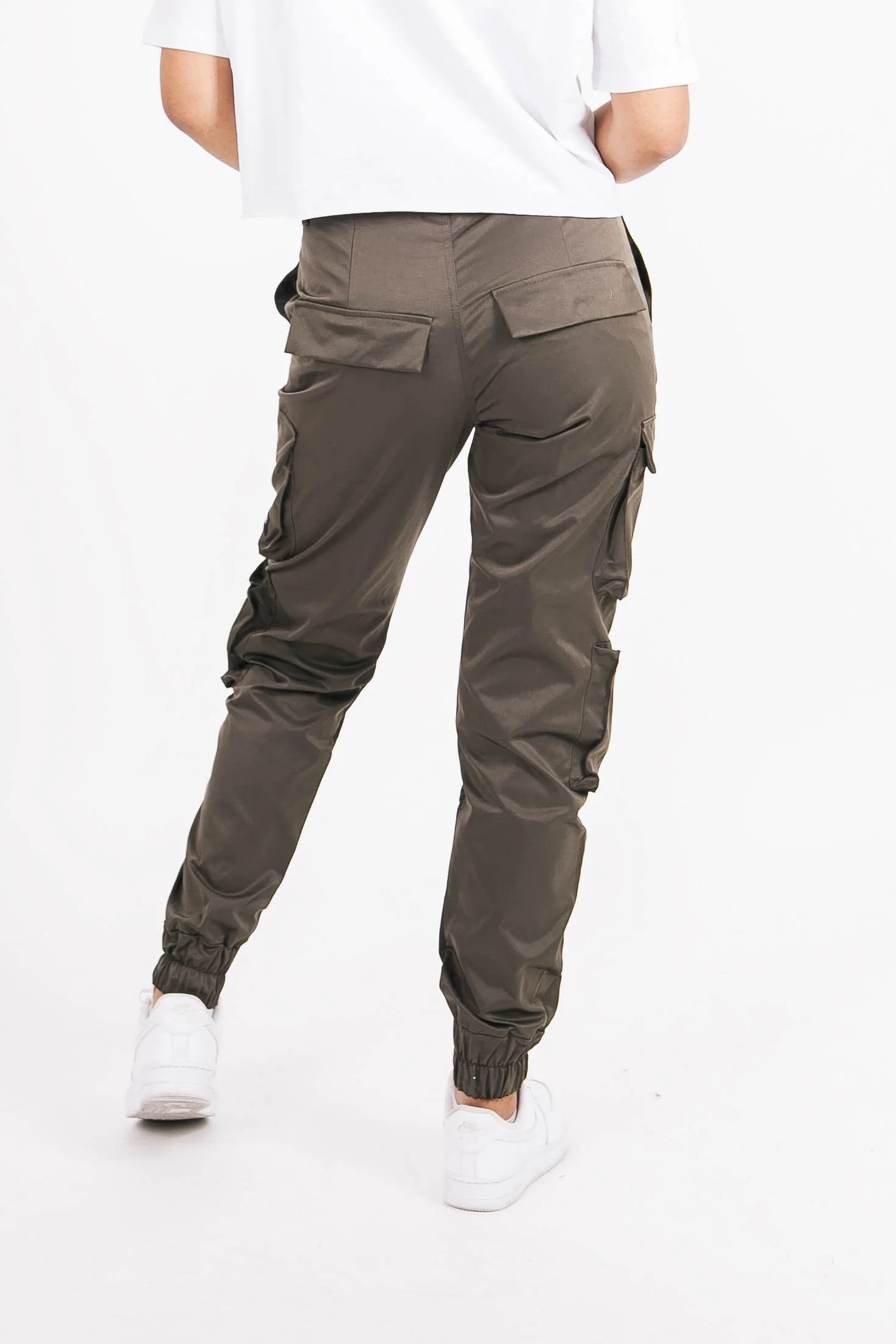 Pantalon cargo zip kaki - Image 4