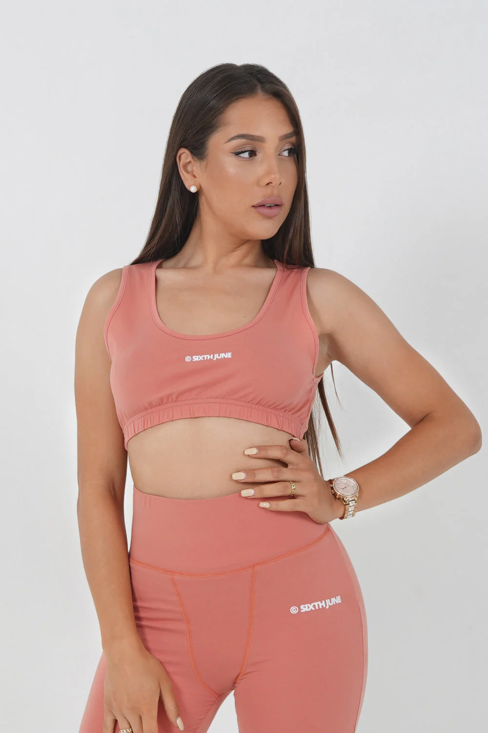 Brassière logo imprimé Orange