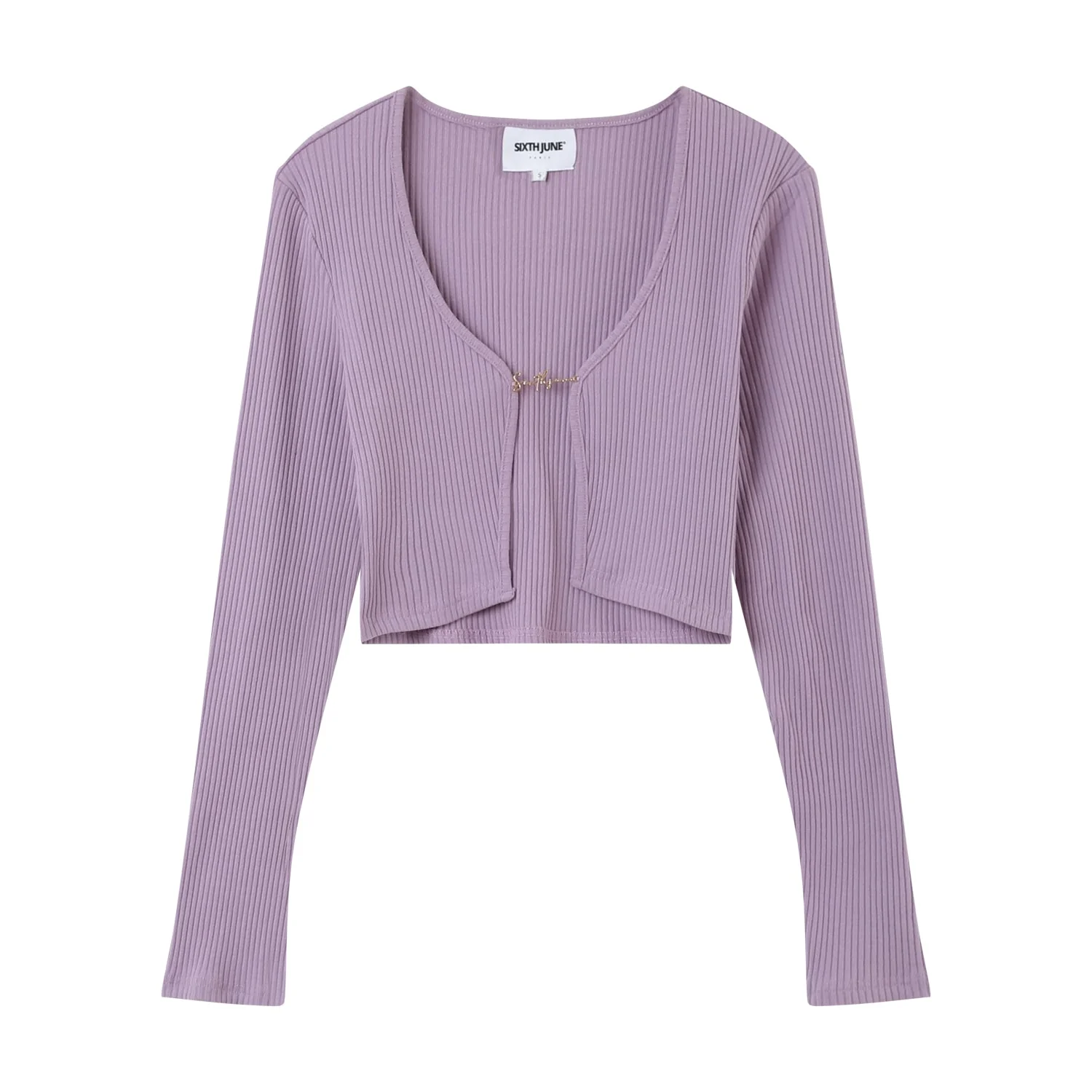RIBBED jewel l/s top - Image 6