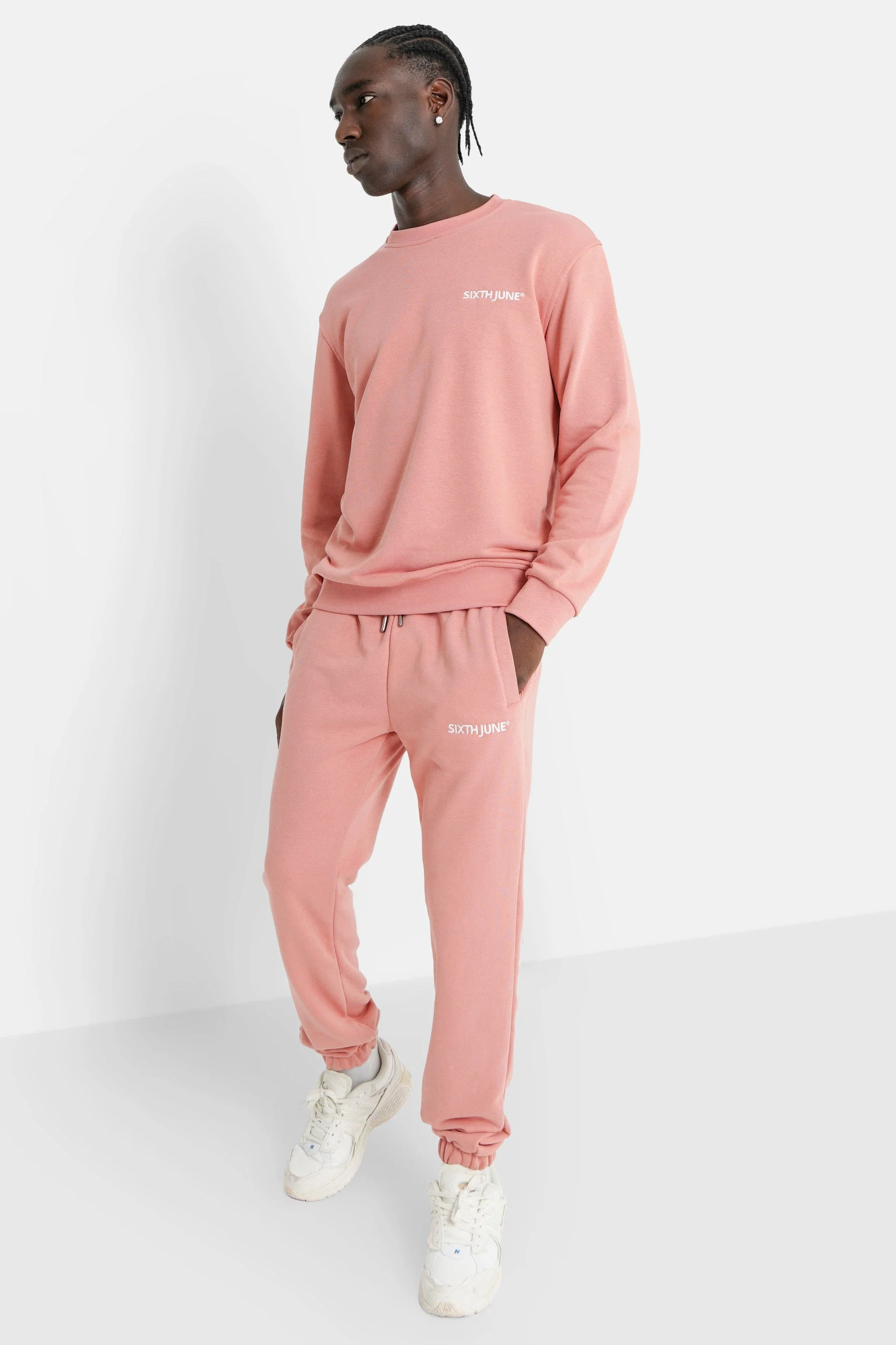 Sweatshirt soft logo brodé Rose clair - Image 2