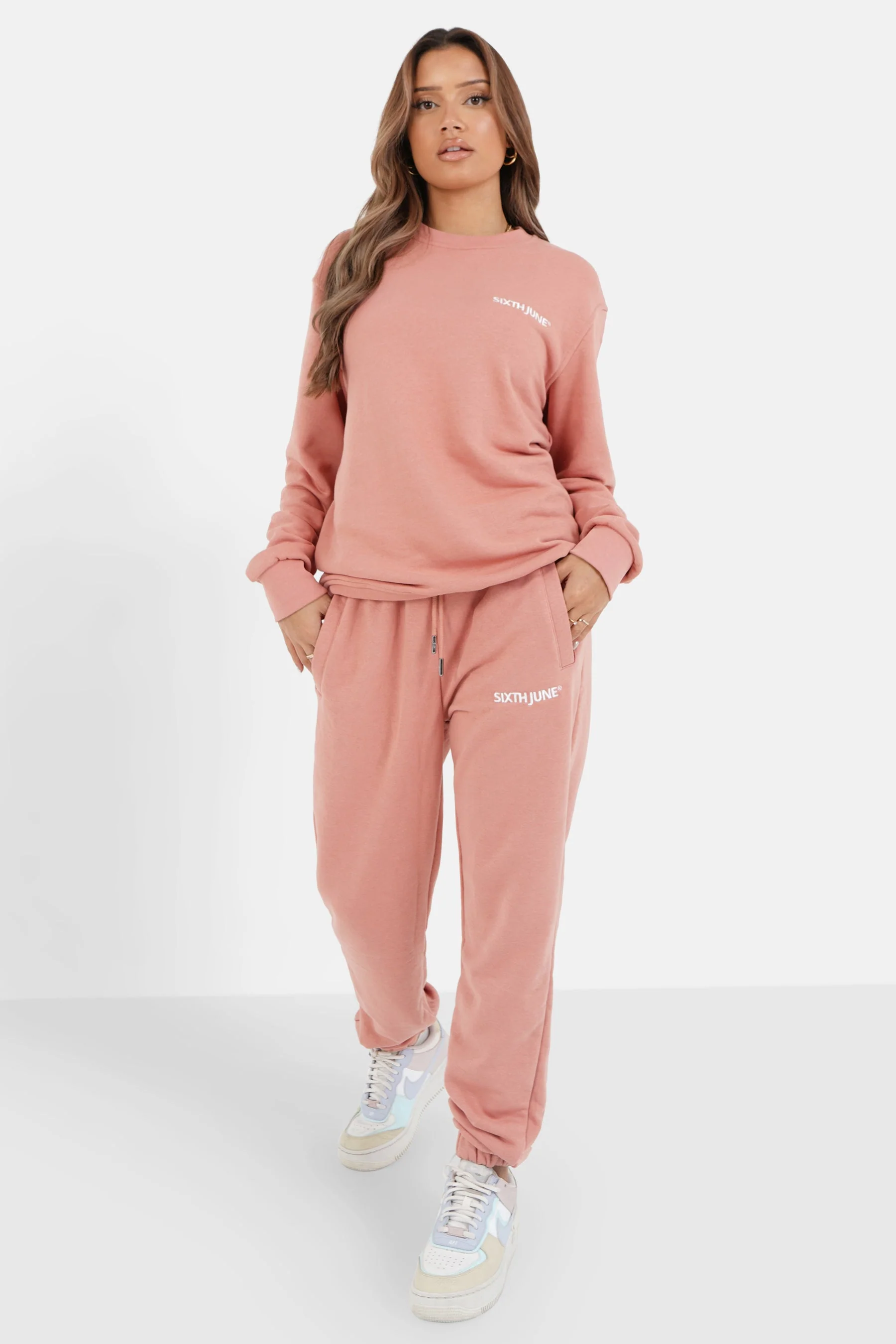 Sweatshirt soft logo brodé Rose clair - Image 6