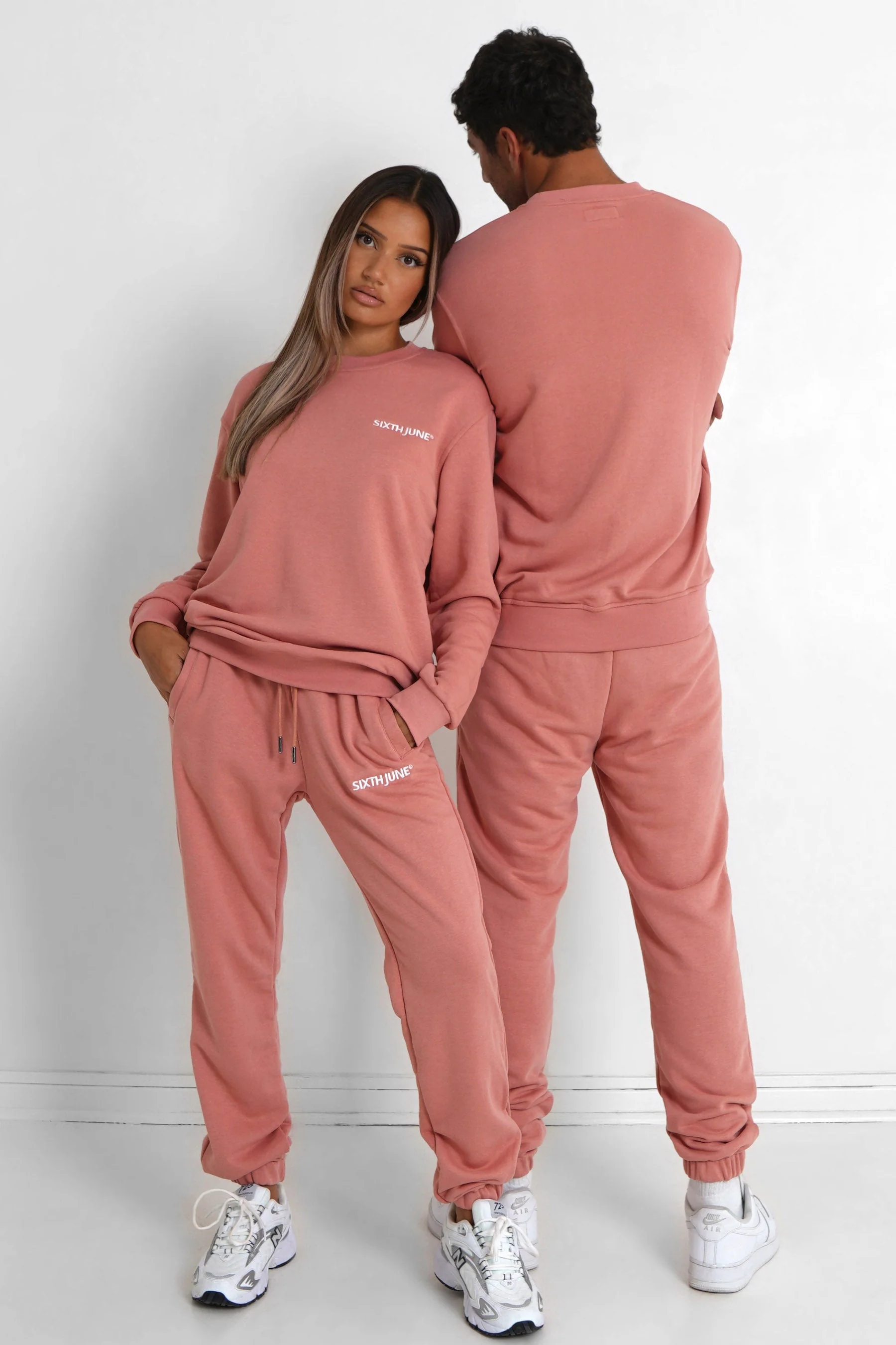 Sweatshirt soft logo brodé Rose clair - Image 7