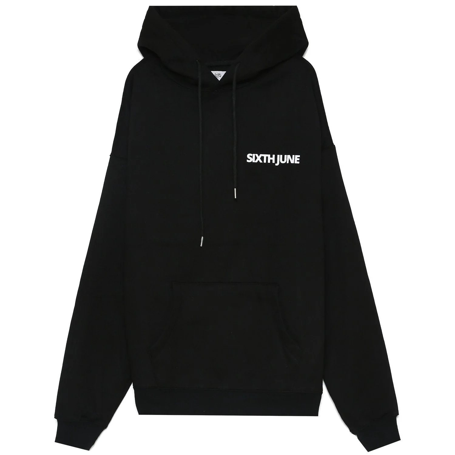 Sweat capuche oversize logo décalé Noir - Image 6