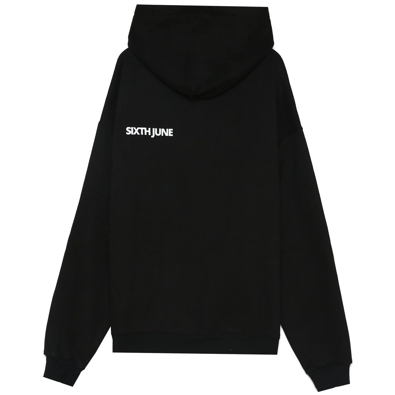 Sweat capuche oversize logo décalé Noir - Image 7
