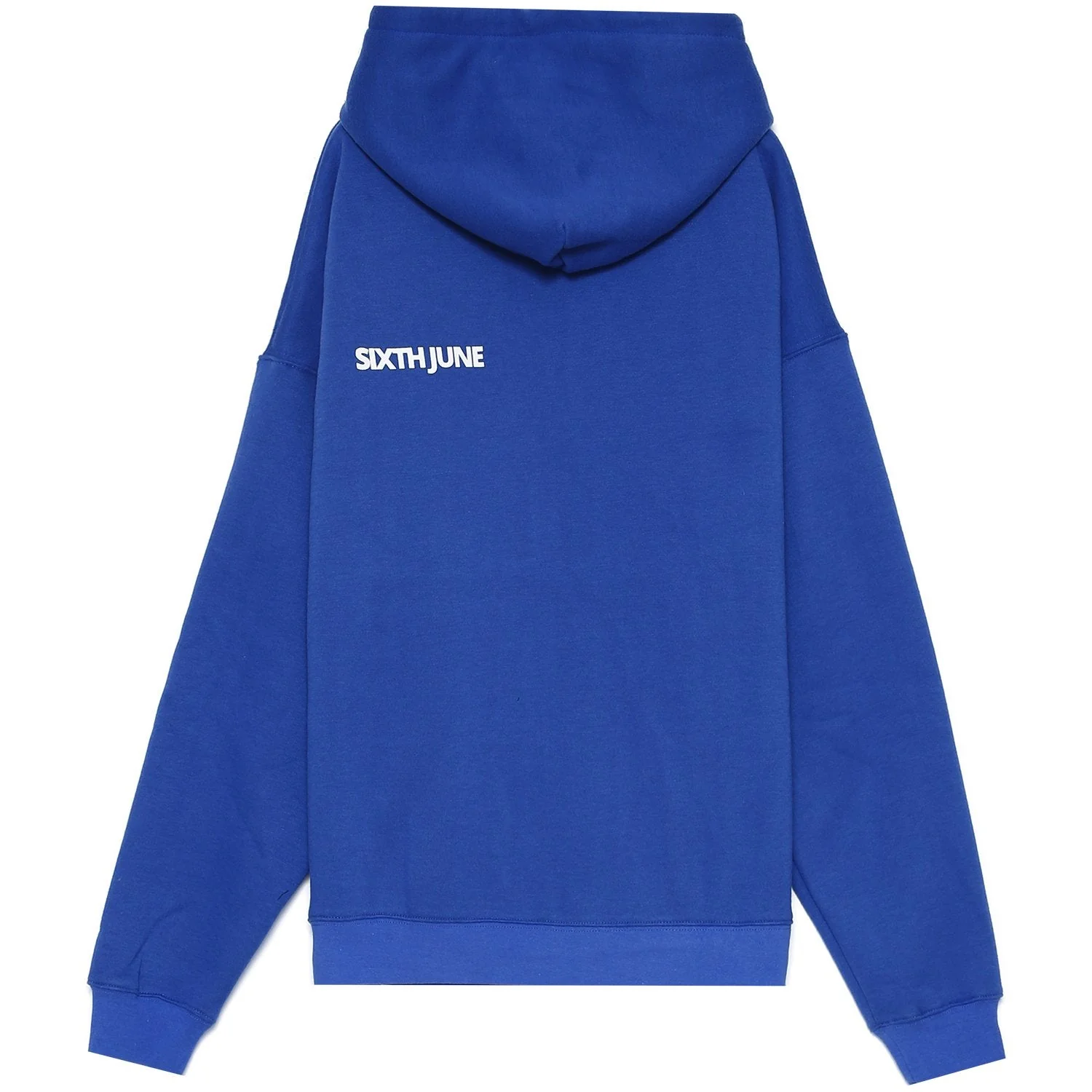Sweat capuche oversize logo décalé Bleu - Image 8