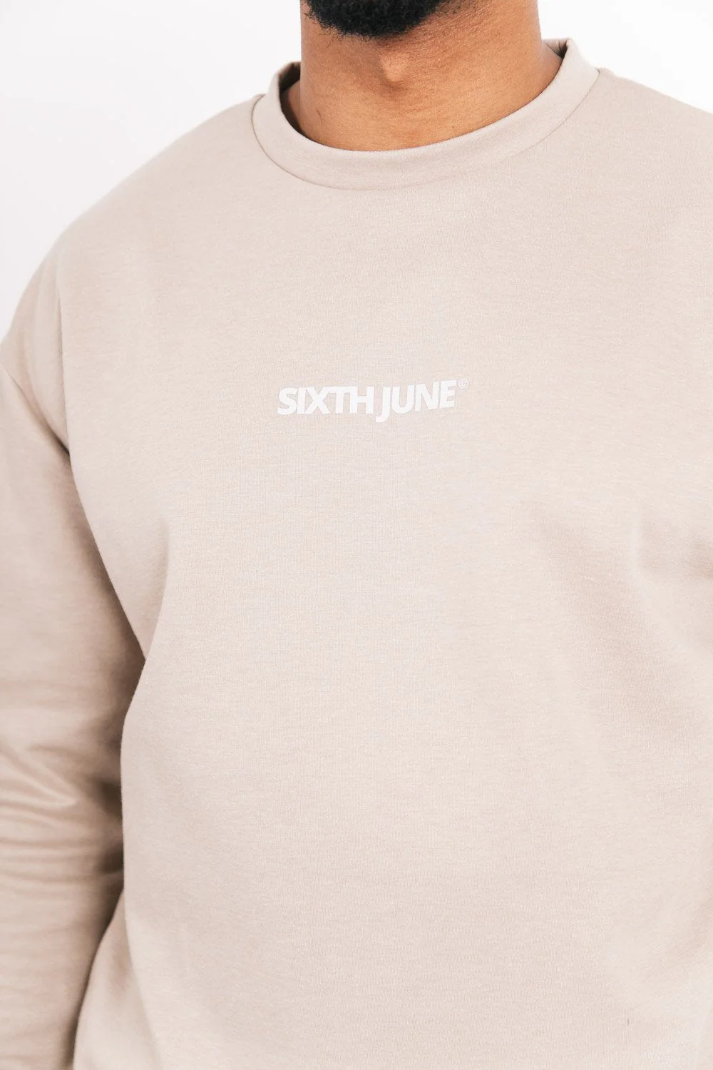 Sweat basique logo Beige - Image 3
