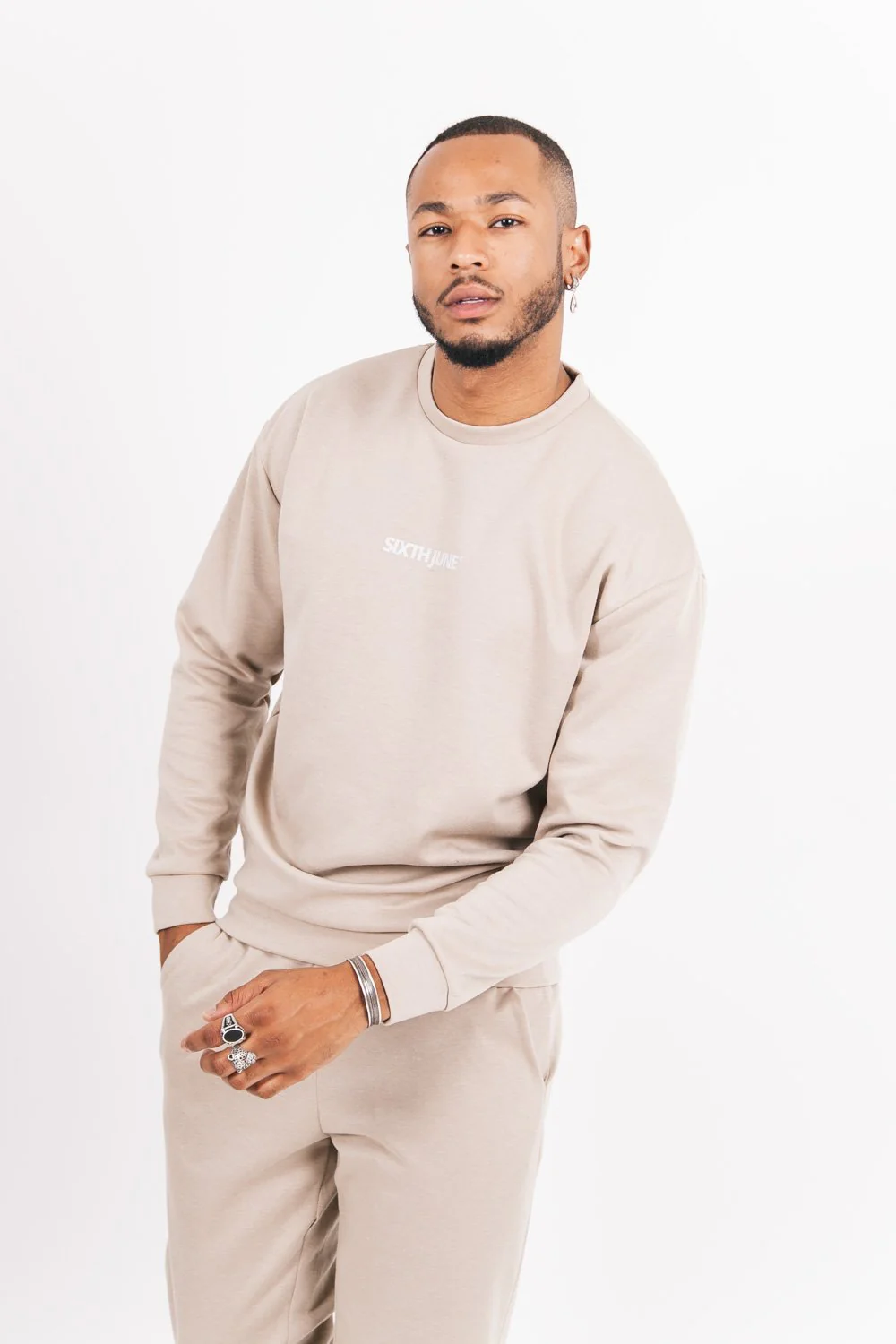 Sweat basique logo Beige - Image 5