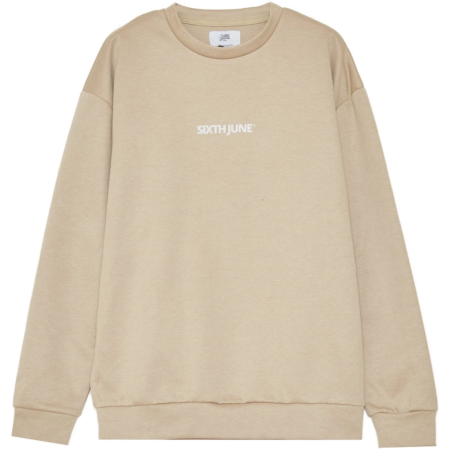 Sweat basique logo Beige - Image 8