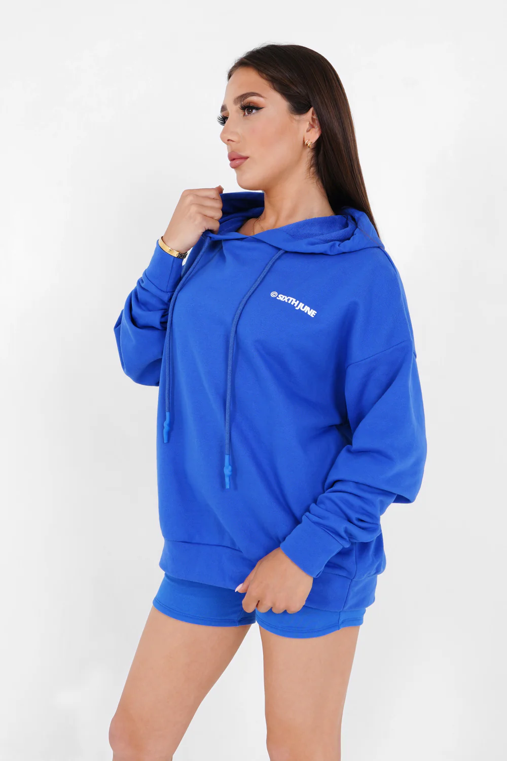 Sweat capuche oversize Bleu - Image 4
