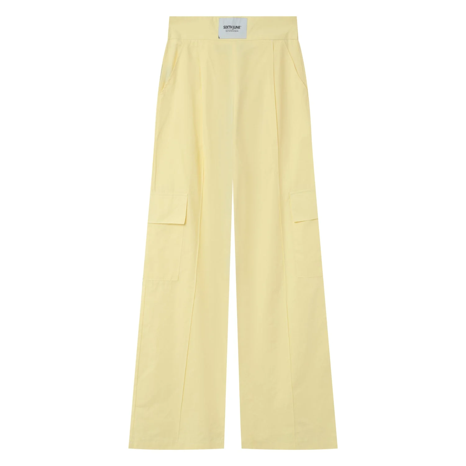 Pantalon jambes larges logo Jaune - Image 7